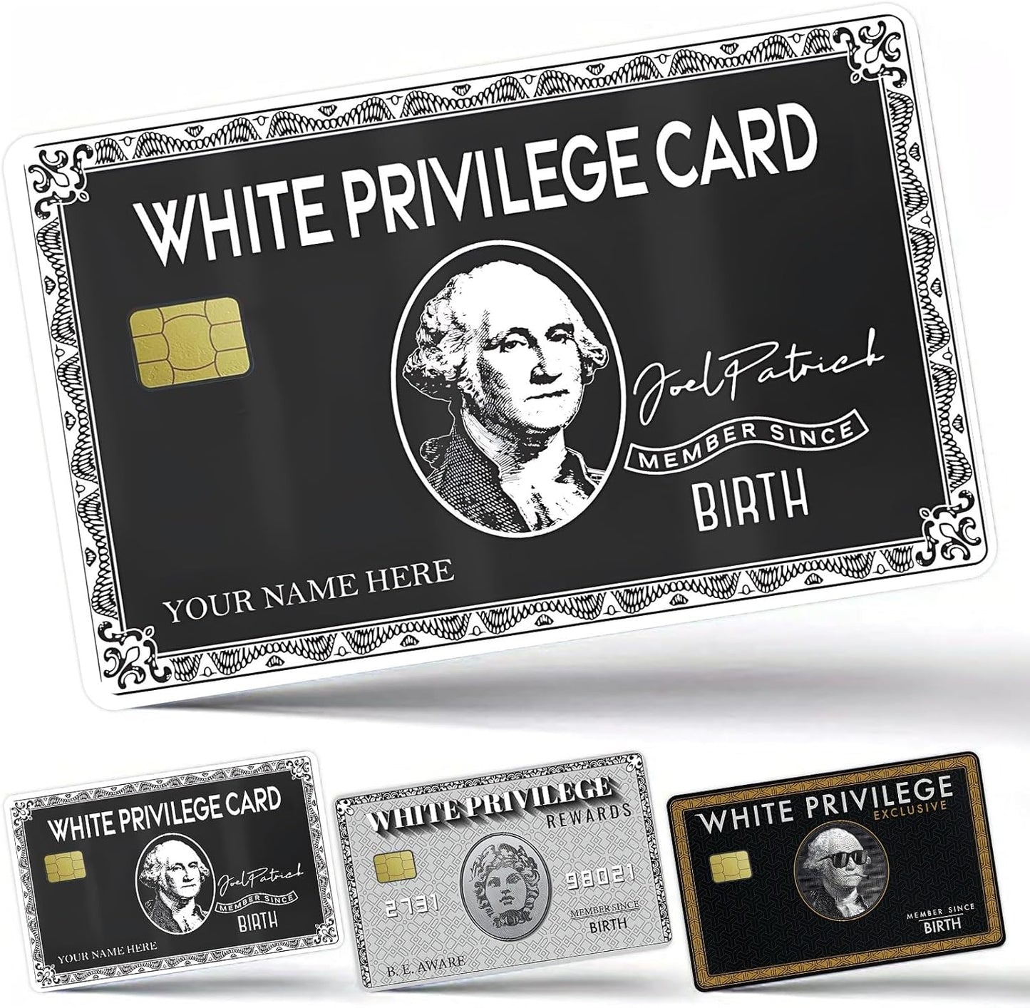 White Privilege Combo Pack Custom Vinyl Credit Card Sticker by CC Wraps