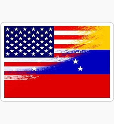 American Venezuela Flag Vinyl Sticker Decal
