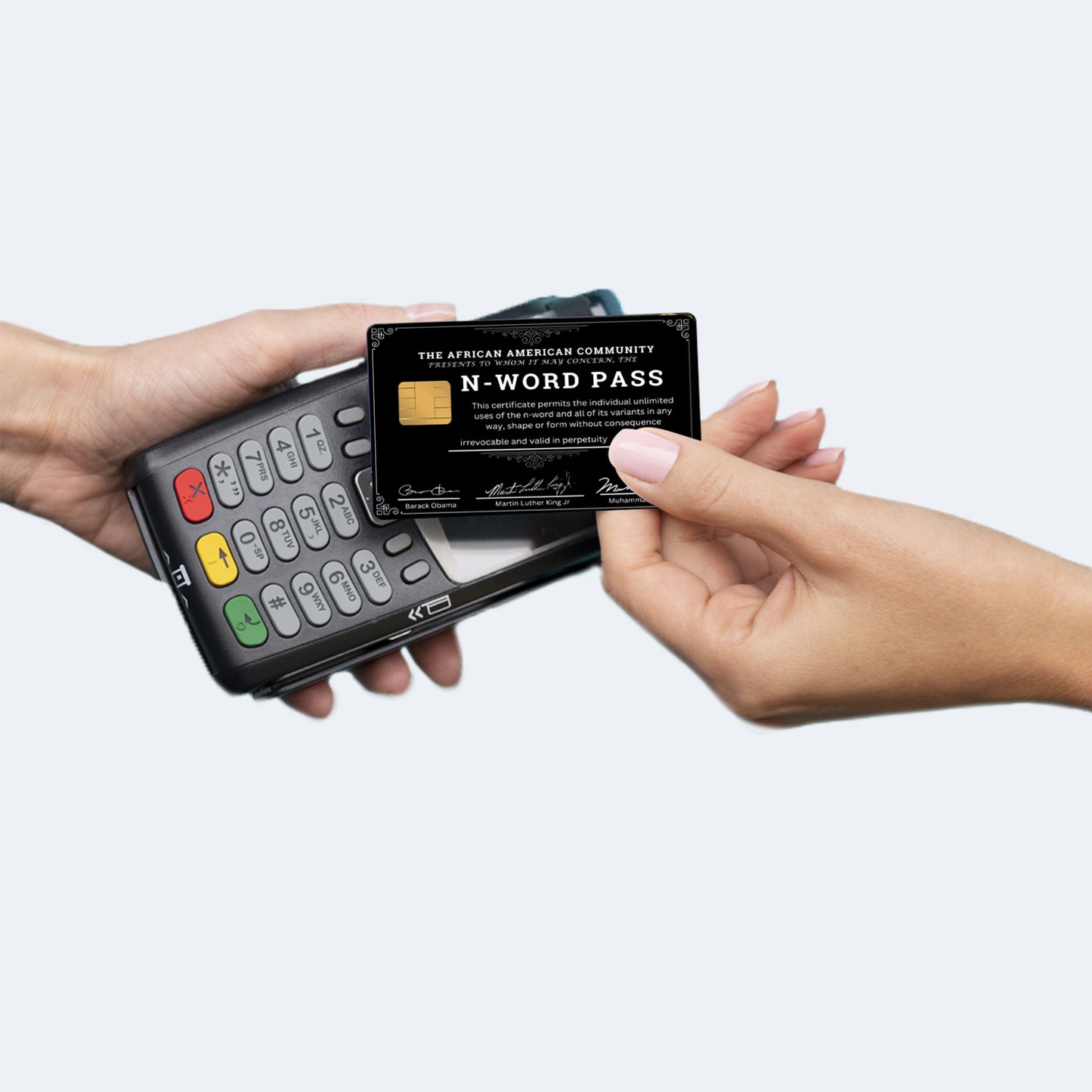 N-Word Pass Custom Vinyl Credit Card Sticker by CC Wraps