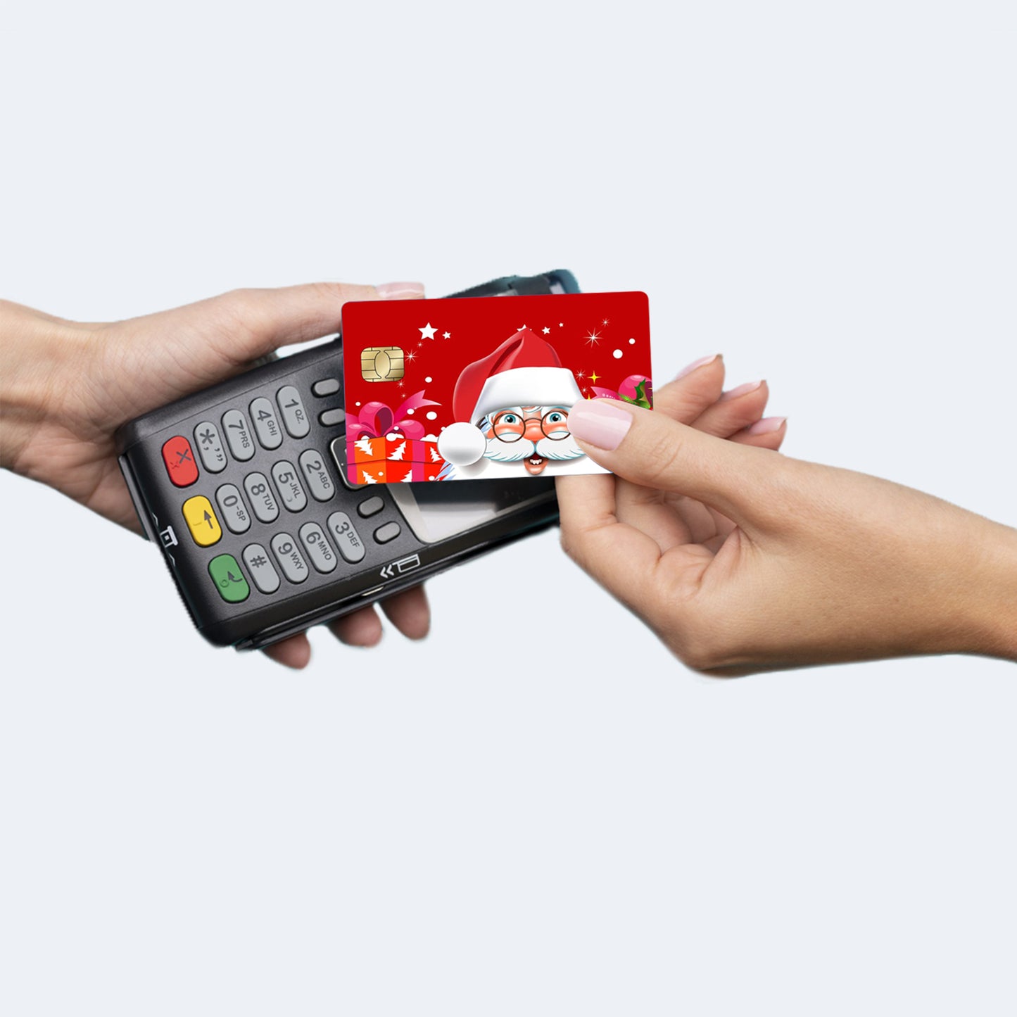 Santa's Christmas Custom Vinyl Credit Card Sticker by CC Wraps