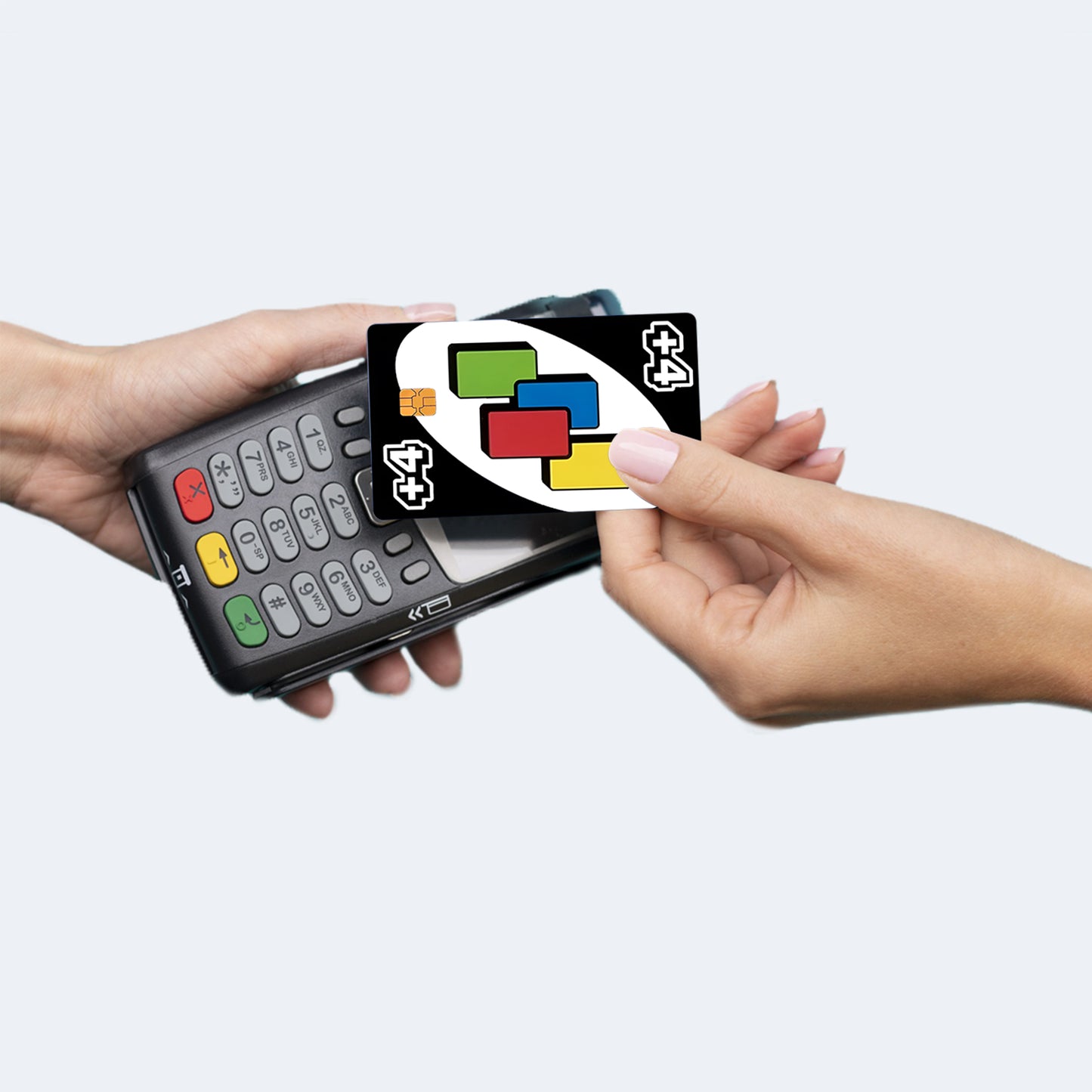 UNO Draw 4 Custom Vinyl Credit Card Sticker by CC Wraps