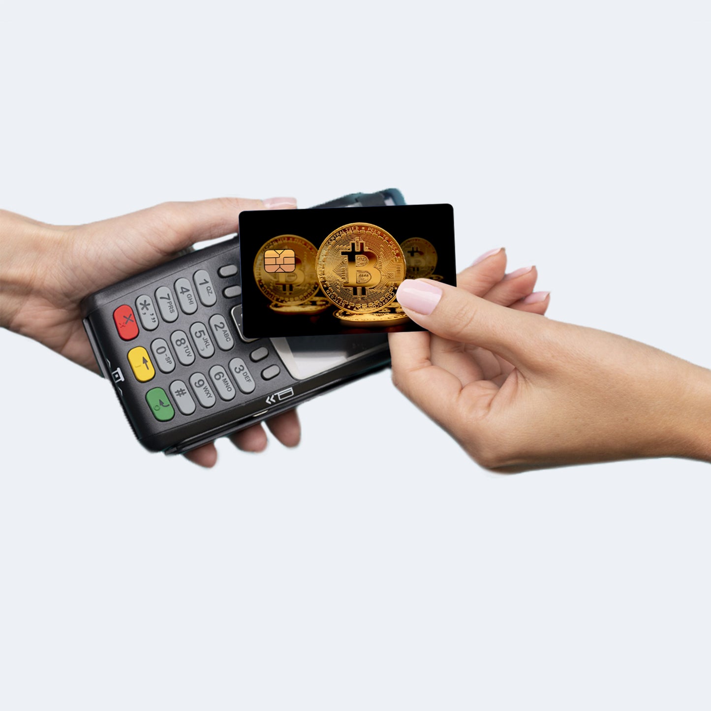 Bitcoin2 Gold Coin Custom Vinyl Credit Card Sticker by CC Wraps