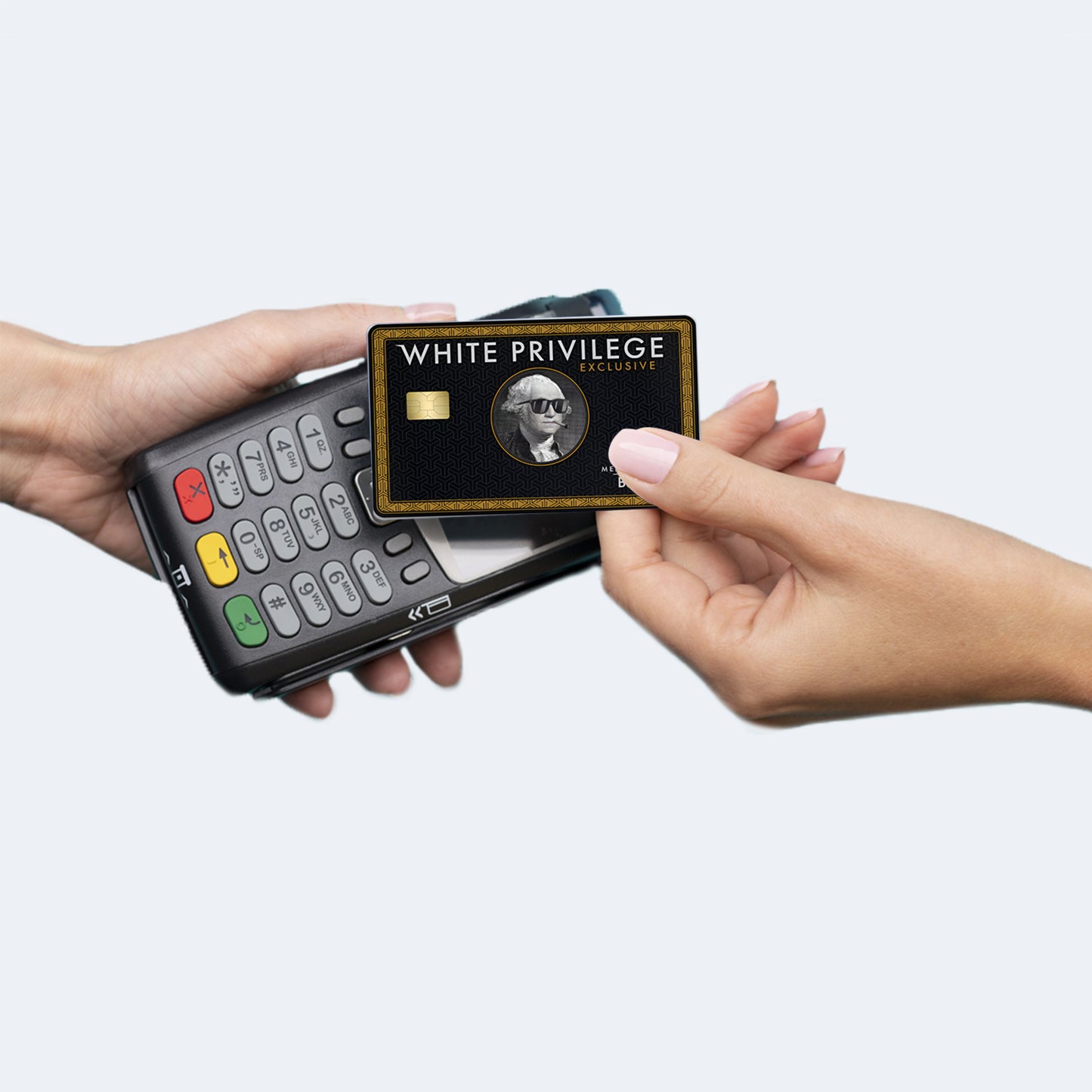 White Privilege Black Custom Vinyl Credit Card Sticker by CC Wraps