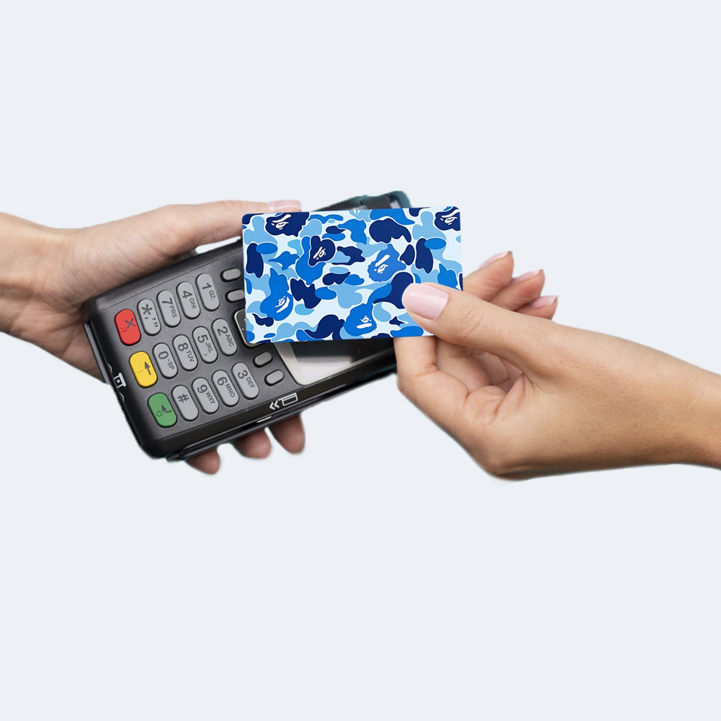Blue Camo Custom Vinyl Credit Card Sticker by CC Wraps