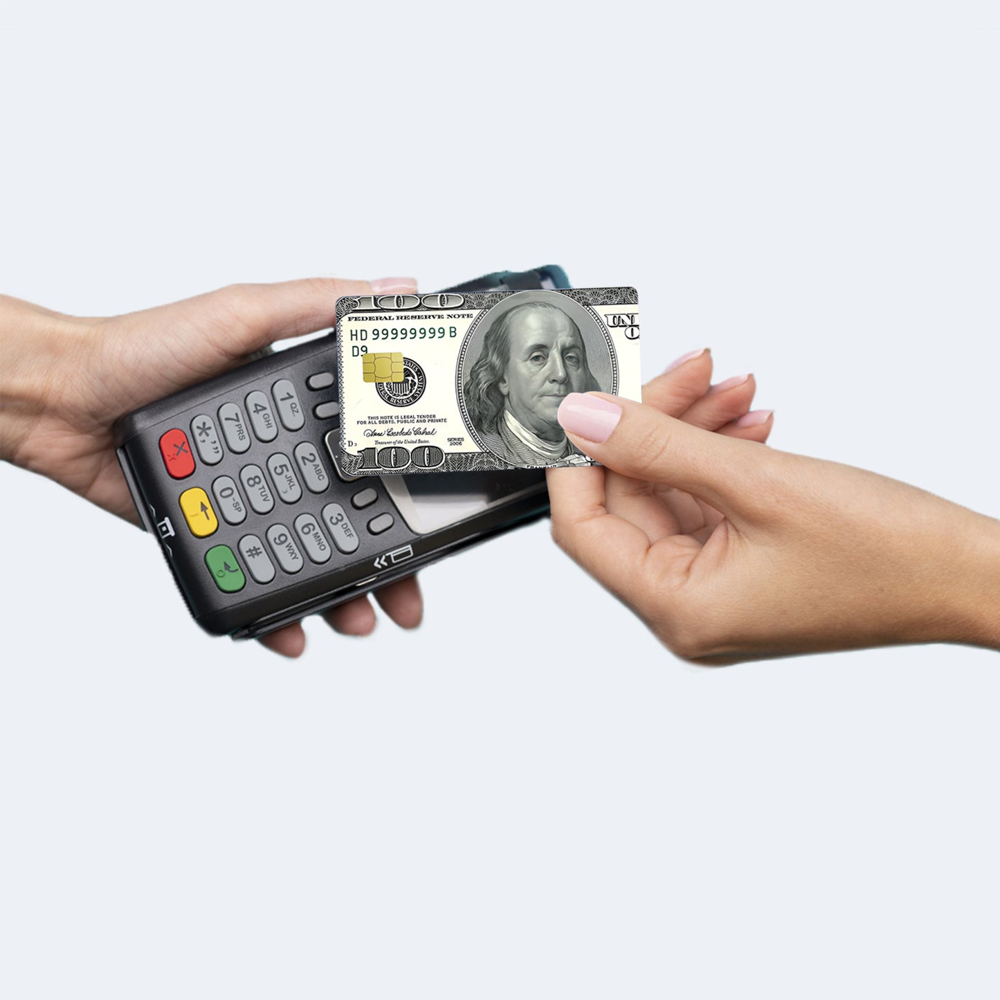 US $100 Custom Vinyl Credit Card Sticker by CC Wraps