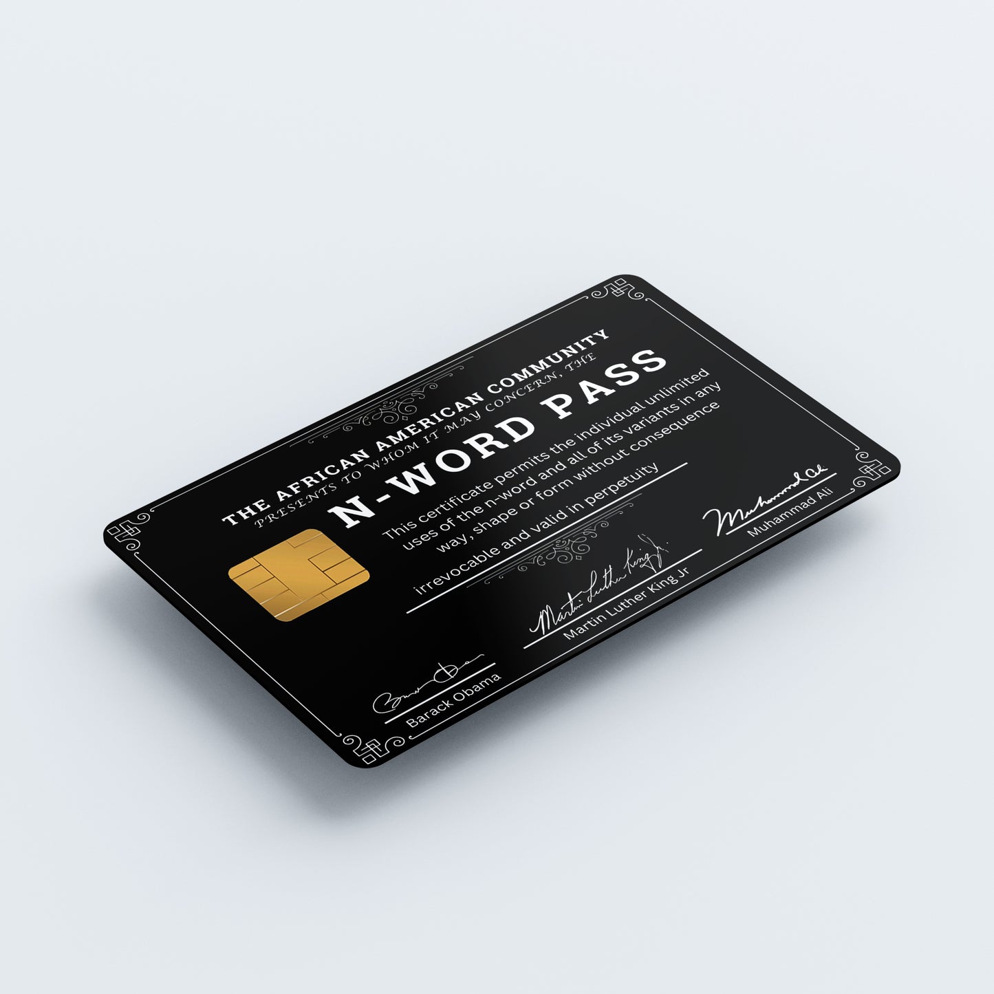 N-Word Pass Custom Vinyl Credit Card Sticker by CC Wraps