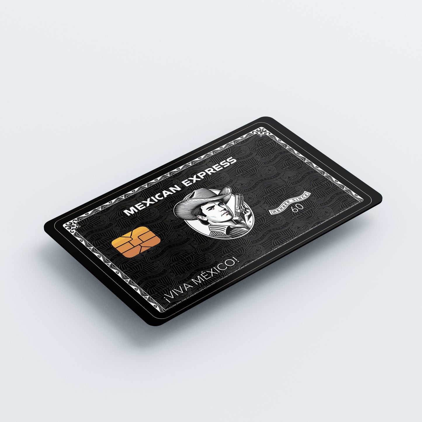 Mexican Express Black Custom Vinyl Credit Card Sticker by CC Wraps