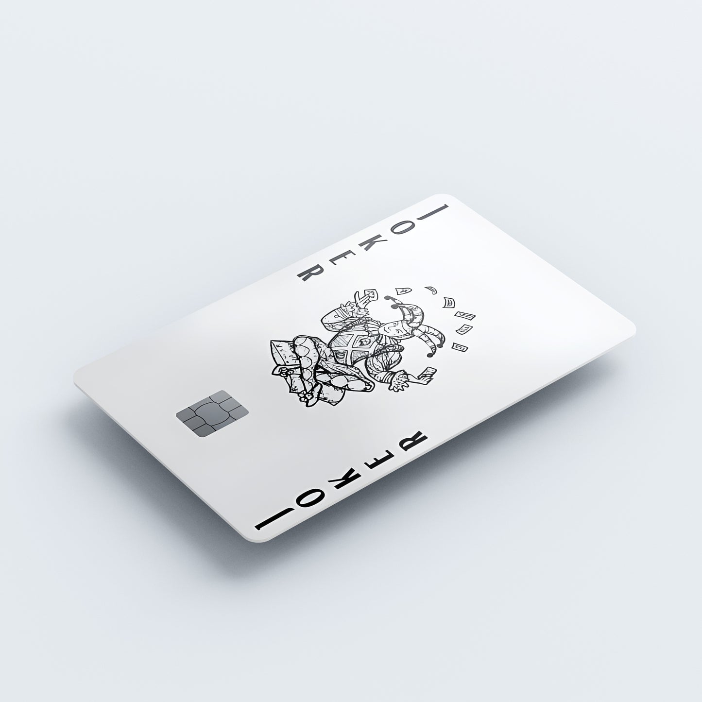 White Joker Custom Vinyl Credit Card Sticker by CC Wraps