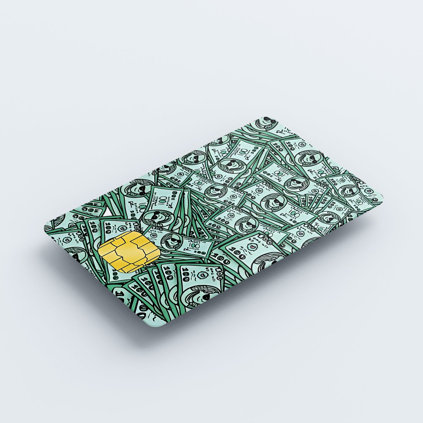Funky Dollar Notes Custom Vinyl Credit Card Sticker by CC Wraps
