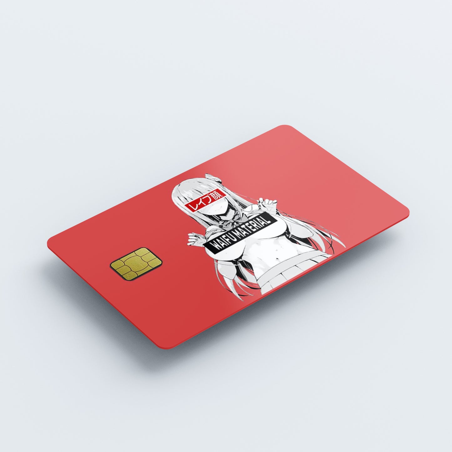 Waifu Material Custom Vinyl Credit Card Sticker by CC Wraps