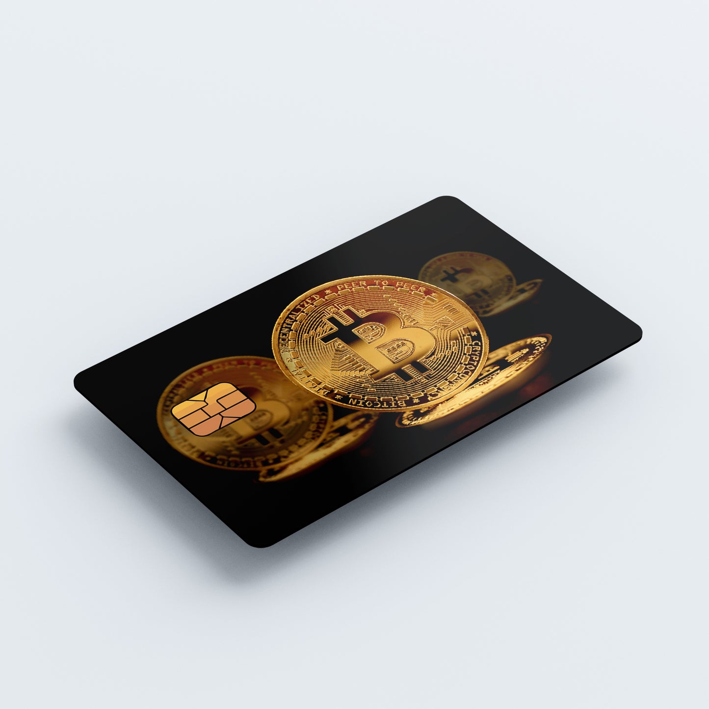 Bitcoin2 Gold Coin Custom Vinyl Credit Card Sticker by CC Wraps