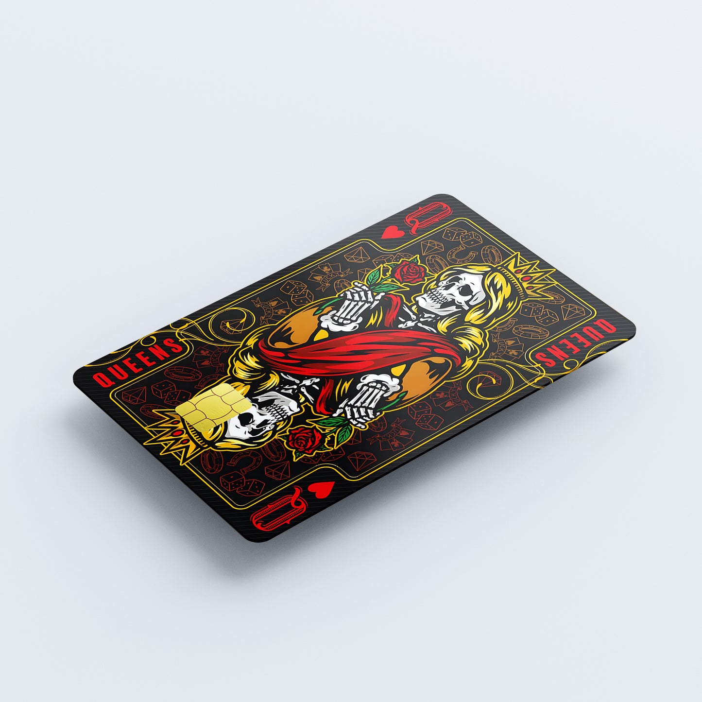 Death Skull of Queens Custom Vinyl Credit Card Sticker by CC Wraps