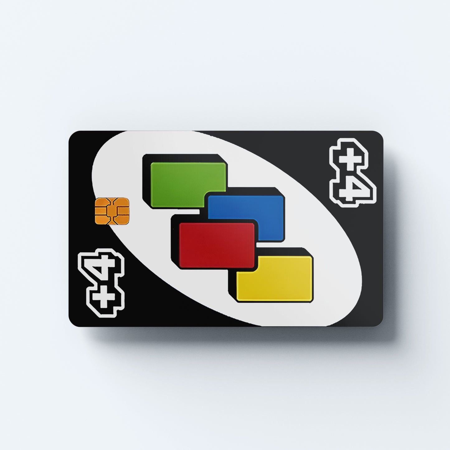 UNO Draw 4 Custom Vinyl Credit Card Sticker by CC Wraps