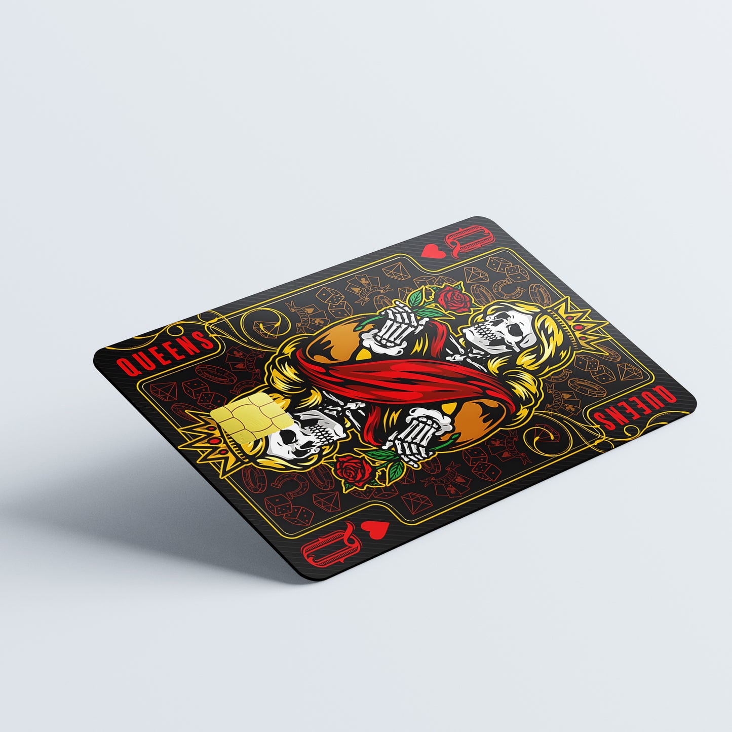 Death Skull of Queens Custom Vinyl Credit Card Sticker by CC Wraps