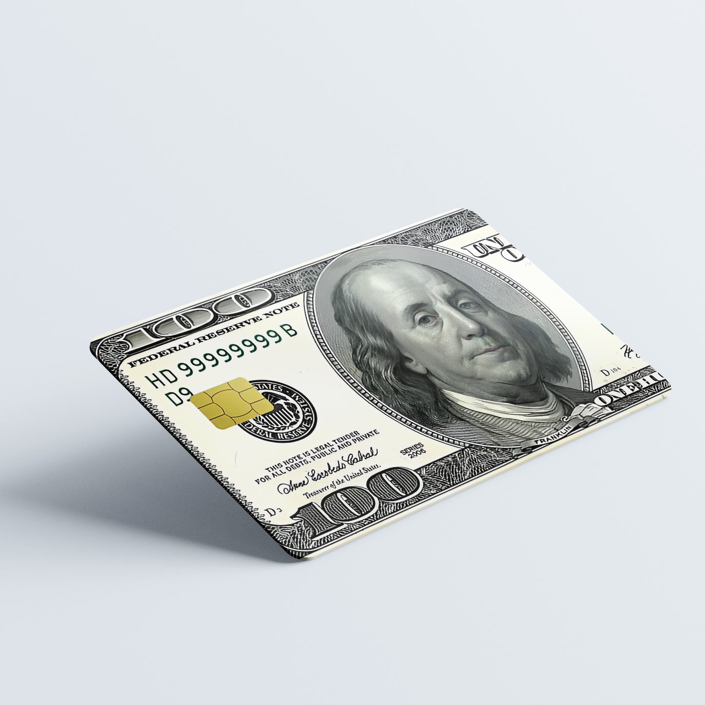 US $100 Custom Vinyl Credit Card Sticker by CC Wraps