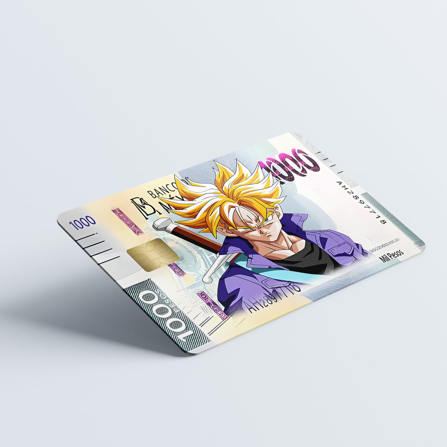 Dragon Ball Z Banco De Mexico Custom Vinyl Credit Card Sticker by CC Wraps