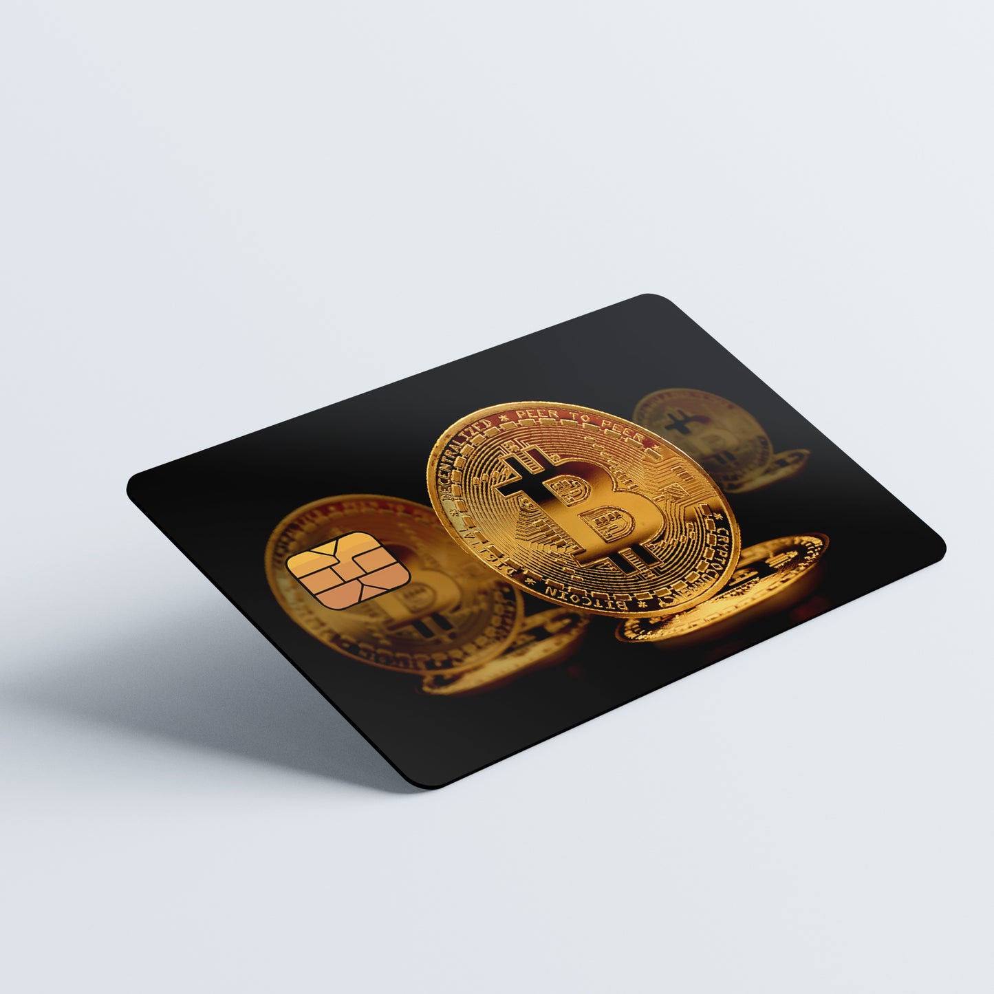 Bitcoin2 Gold Coin Custom Vinyl Credit Card Sticker by CC Wraps