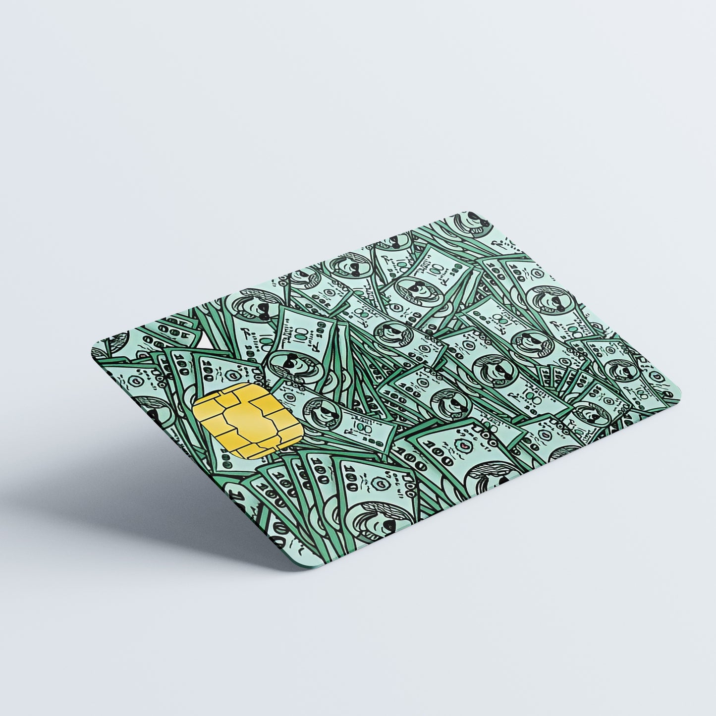 Funky Dollar Notes Custom Vinyl Credit Card Sticker by CC Wraps
