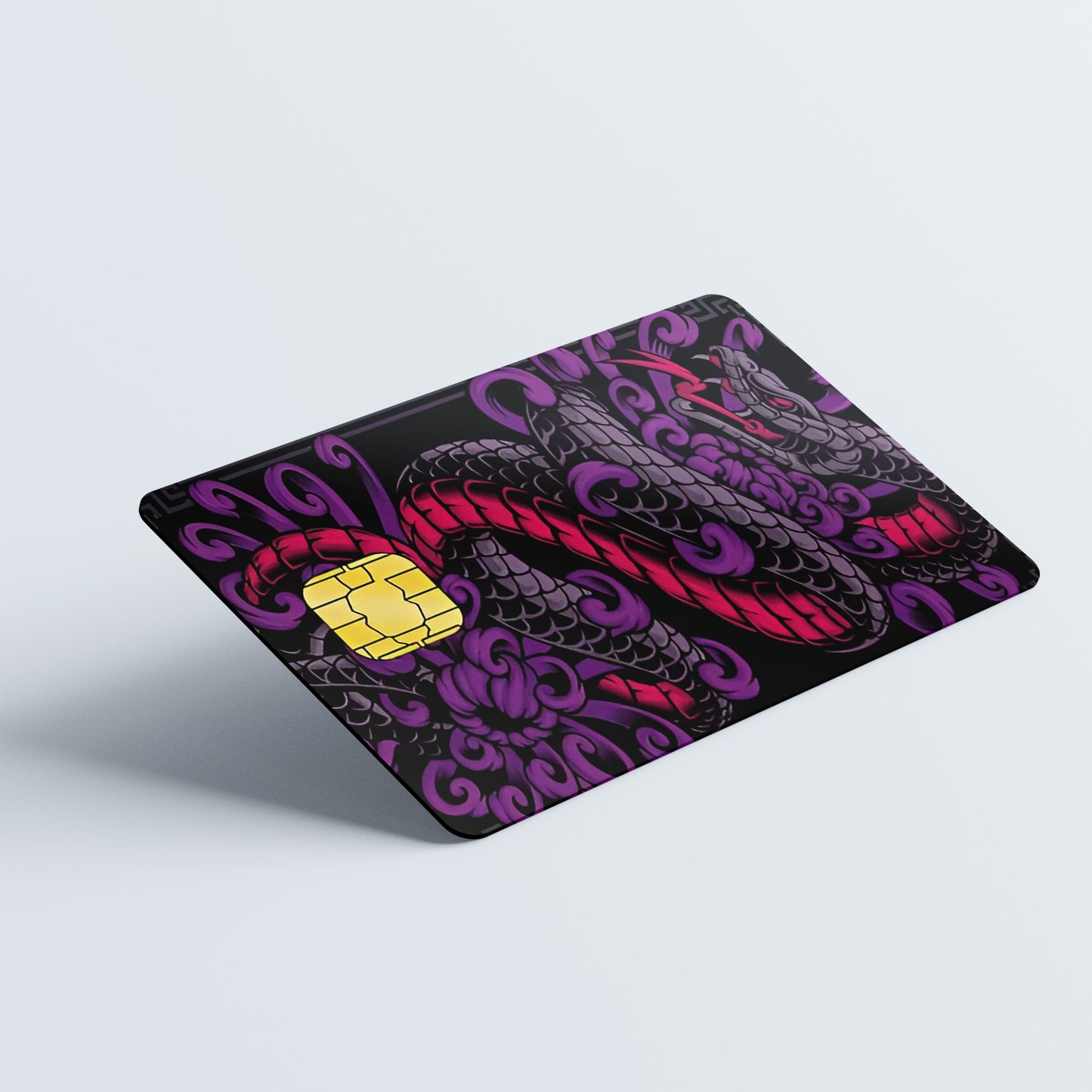 Cool Purple Snake Custom Vinyl Credit Card Sticker by CC Wraps