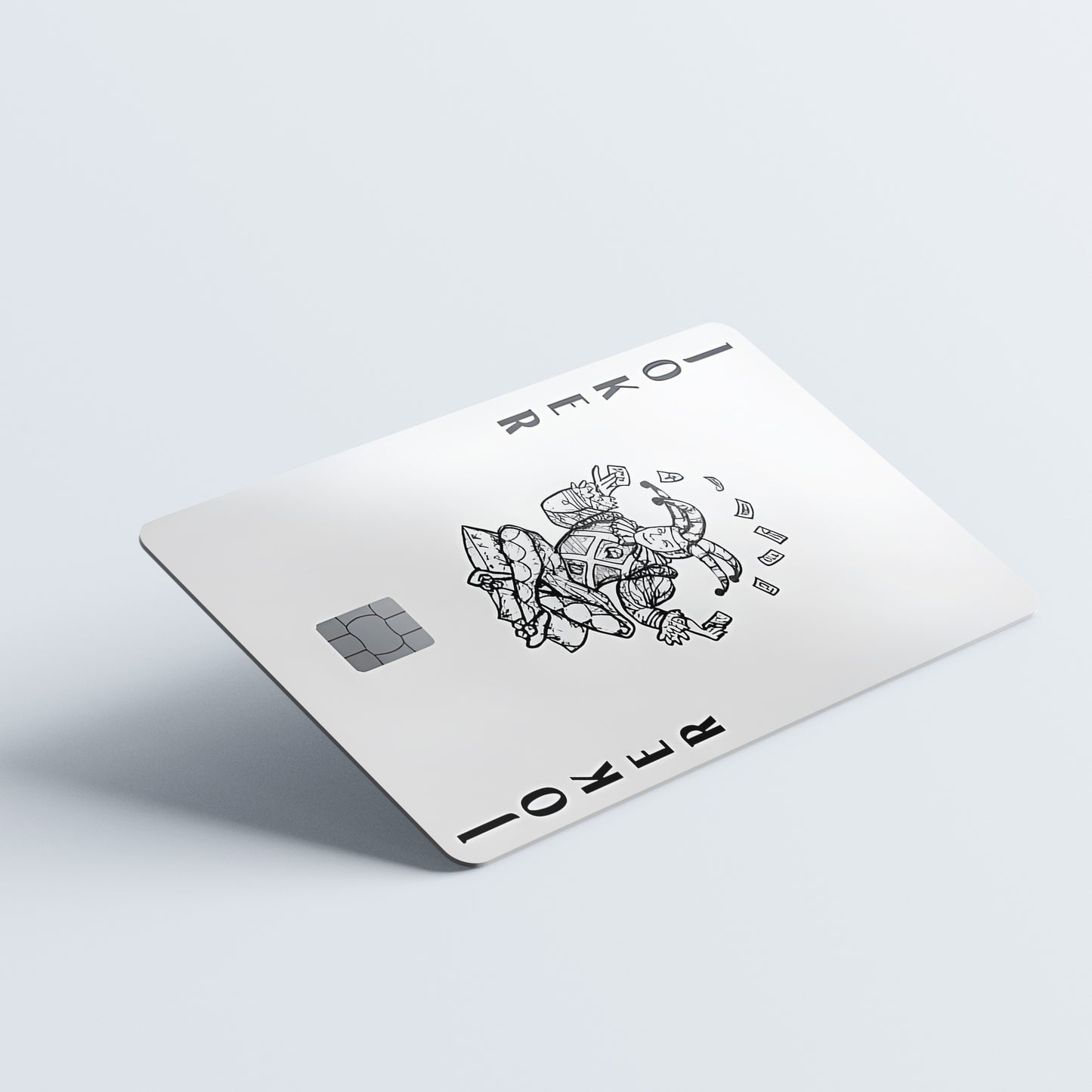 White Joker Custom Vinyl Credit Card Sticker by CC Wraps