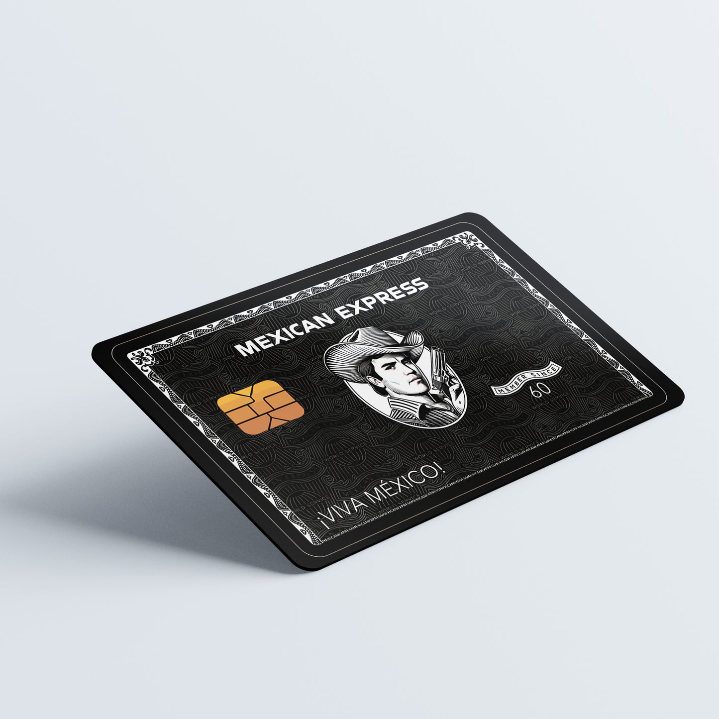 Mexican Express Black Custom Vinyl Credit Card Sticker by CC Wraps