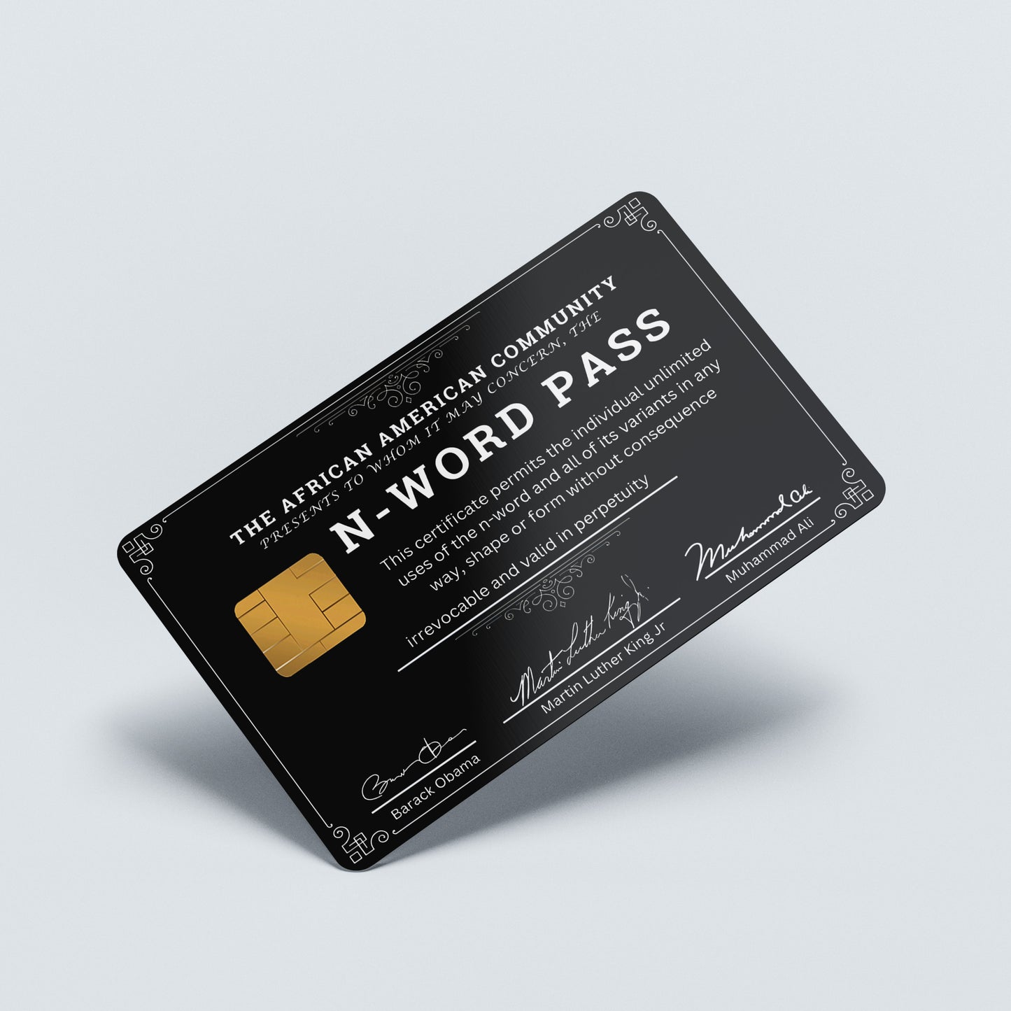 N-Word Pass Custom Vinyl Credit Card Sticker by CC Wraps