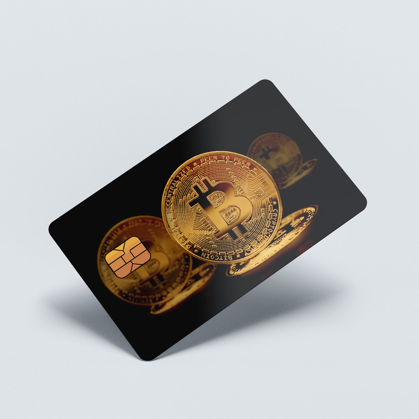 Bitcoin2 Gold Coin Custom Vinyl Credit Card Sticker by CC Wraps