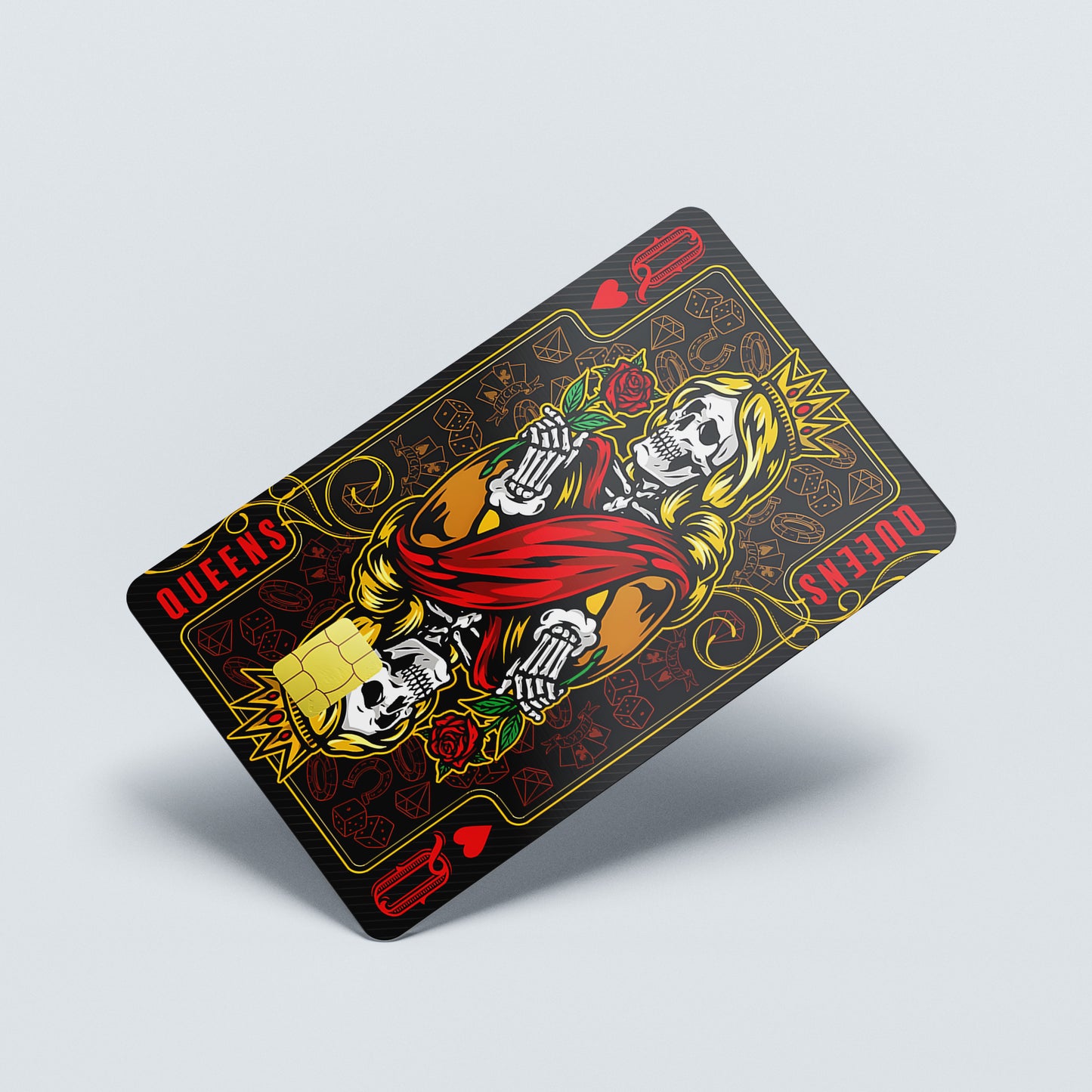 Death Skull of Queens Custom Vinyl Credit Card Sticker by CC Wraps