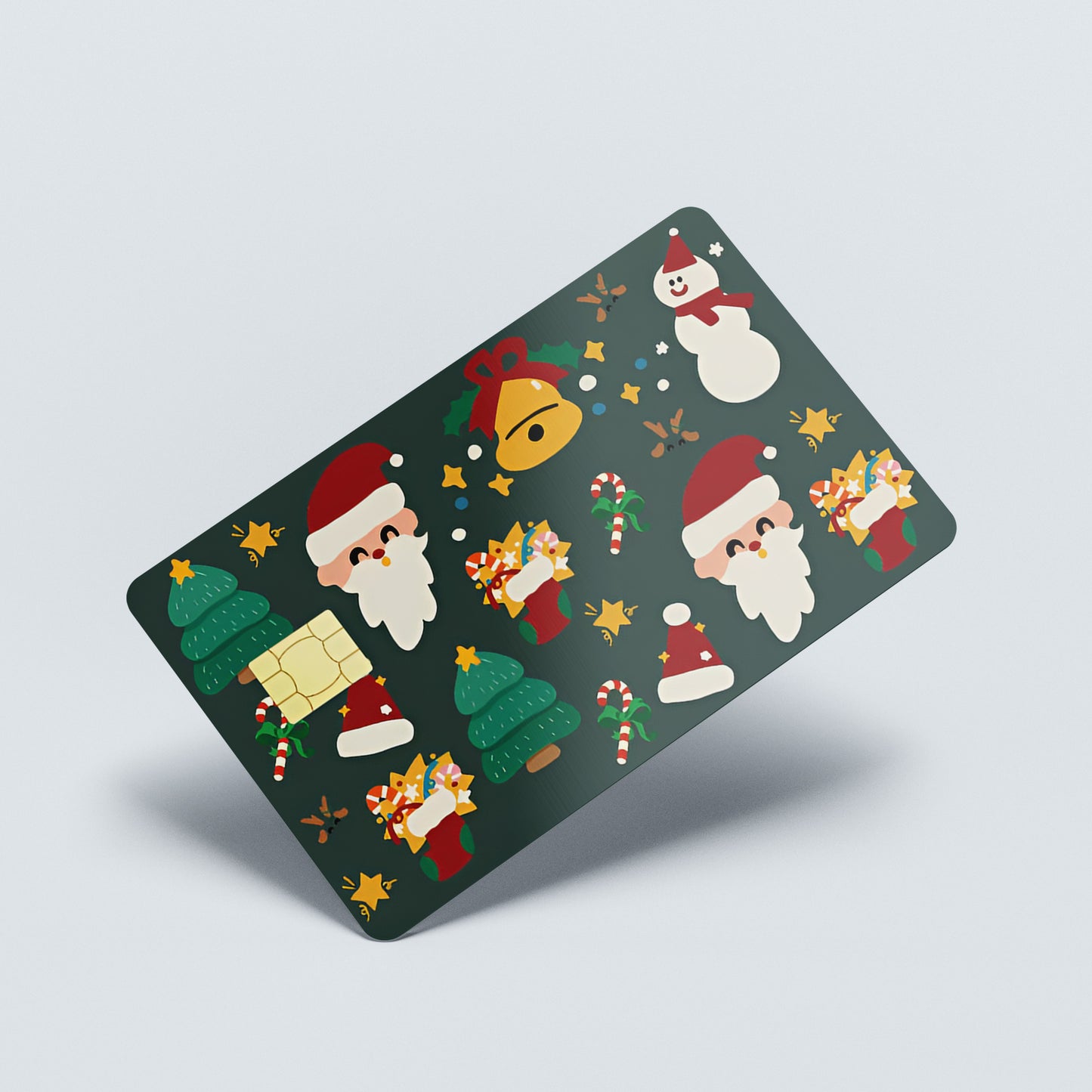 Merry Christmas Custom Vinyl Credit Card Sticker by CC Wraps