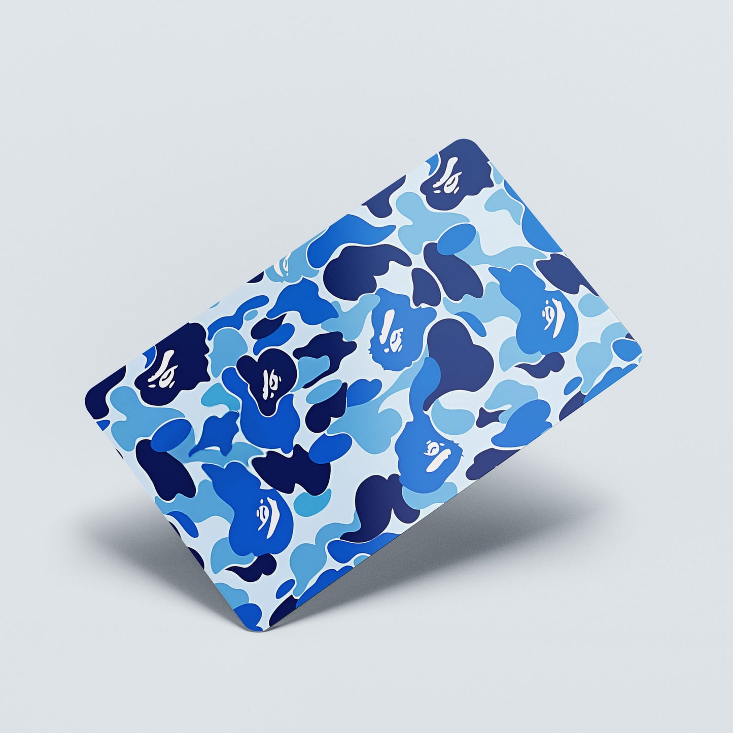 Blue Camo Custom Vinyl Credit Card Sticker by CC Wraps