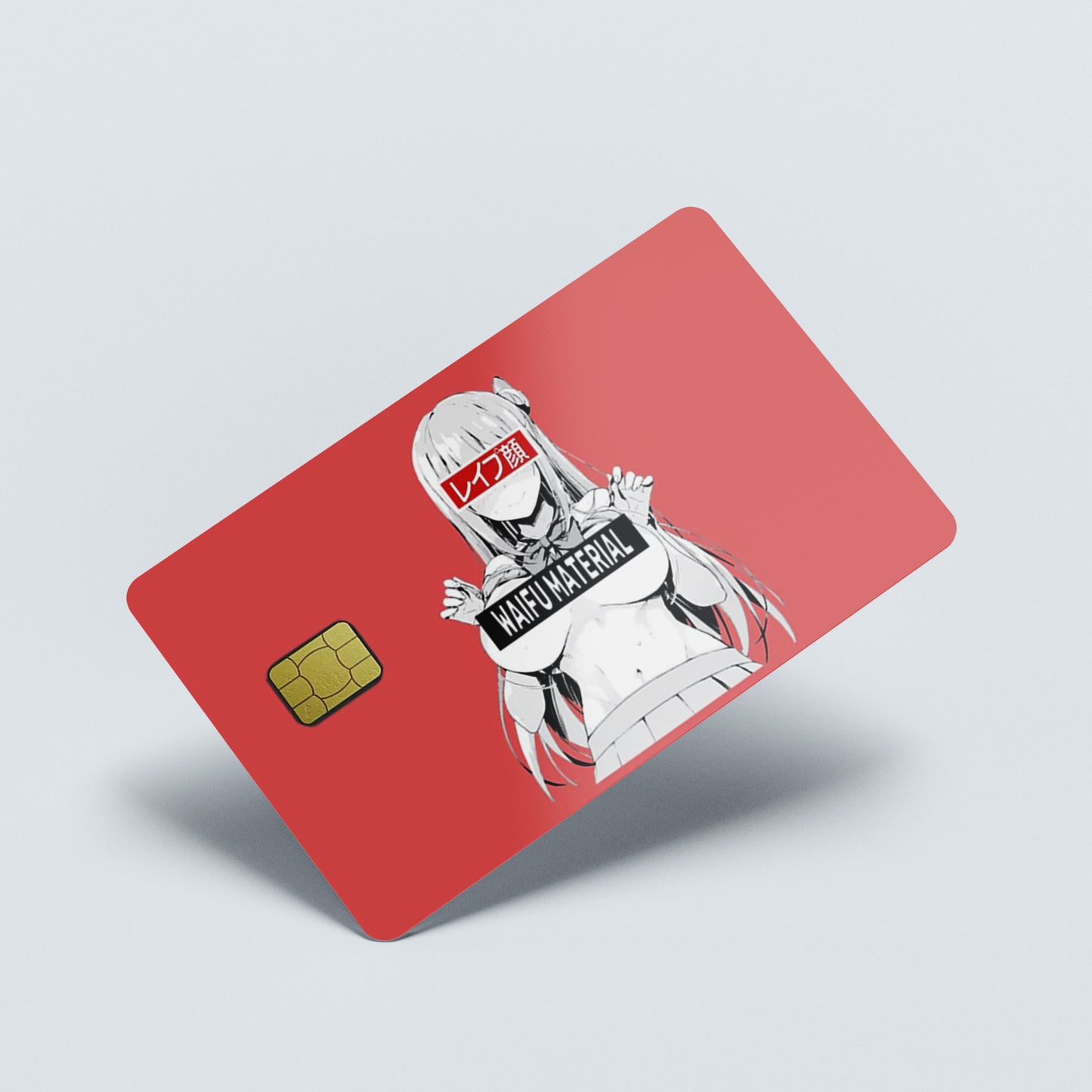 Waifu Material Custom Vinyl Credit Card Sticker by CC Wraps