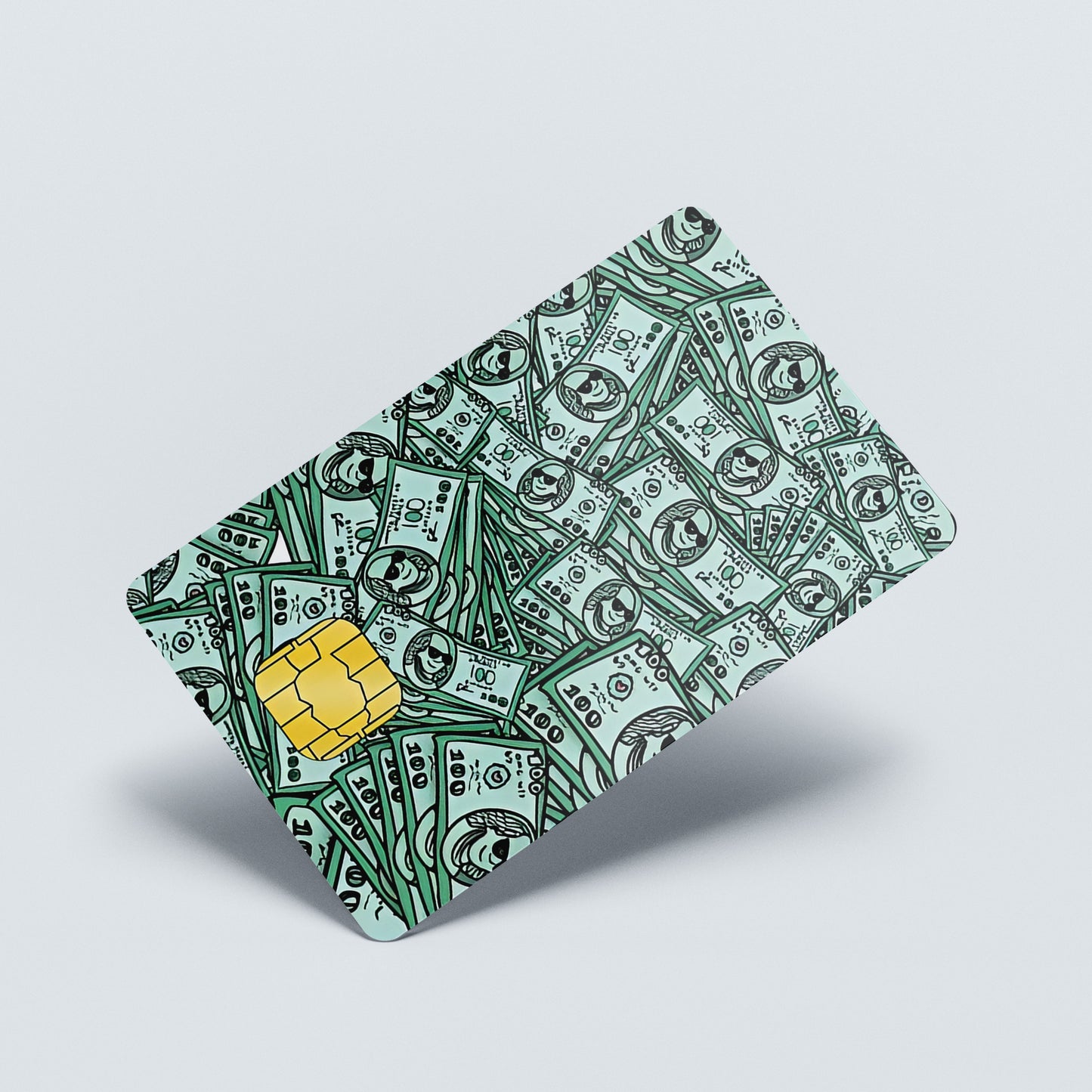Funky Dollar Notes Custom Vinyl Credit Card Sticker by CC Wraps