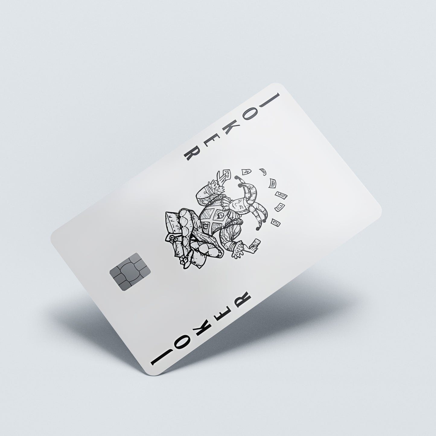 White Joker Custom Vinyl Credit Card Sticker by CC Wraps