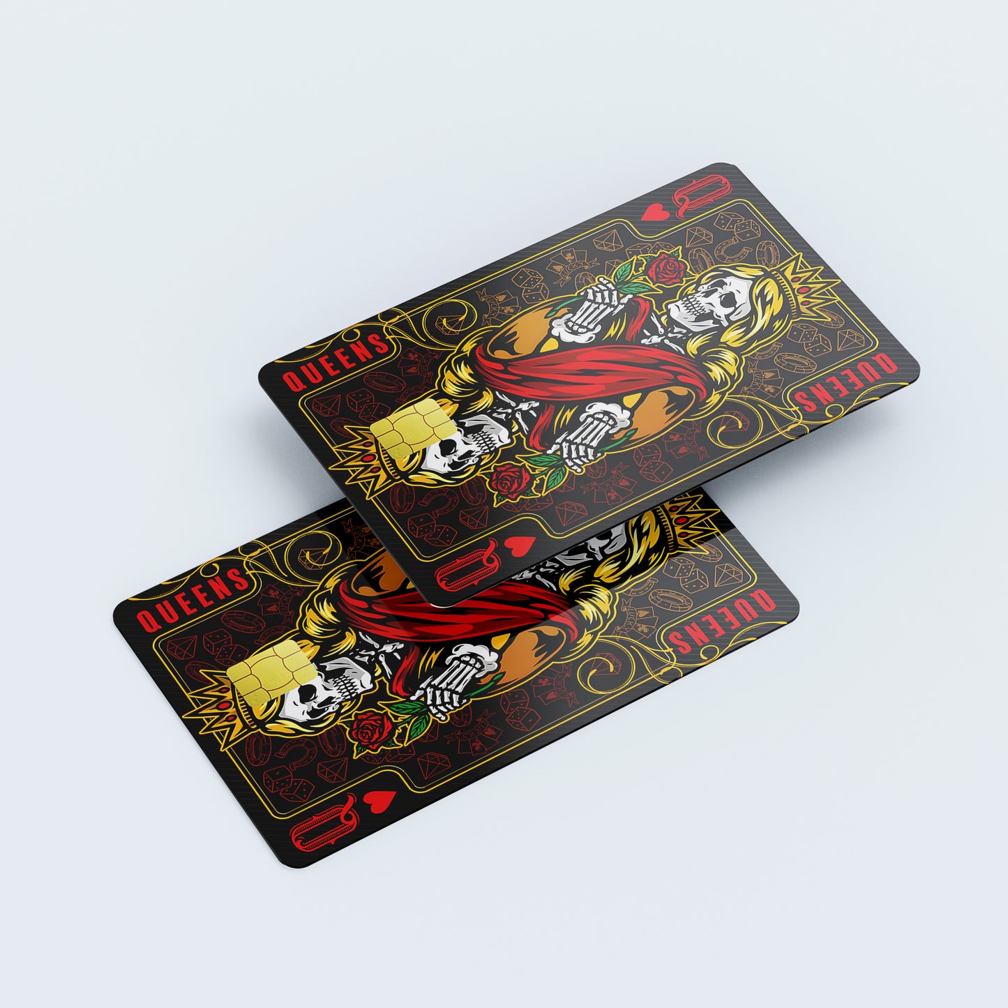 Death Skull of Queens Custom Vinyl Credit Card Sticker by CC Wraps
