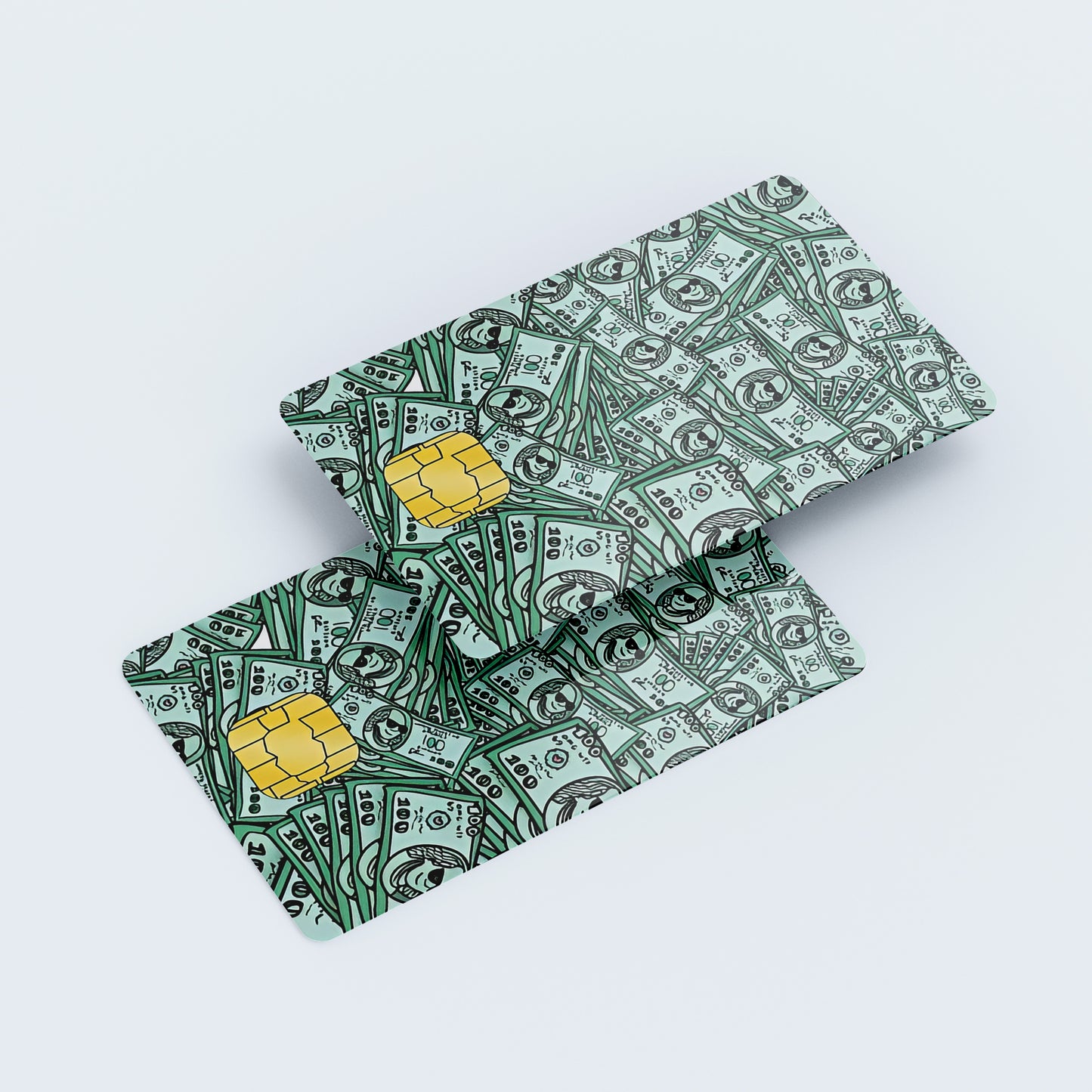 Funky Dollar Notes Custom Vinyl Credit Card Sticker by CC Wraps