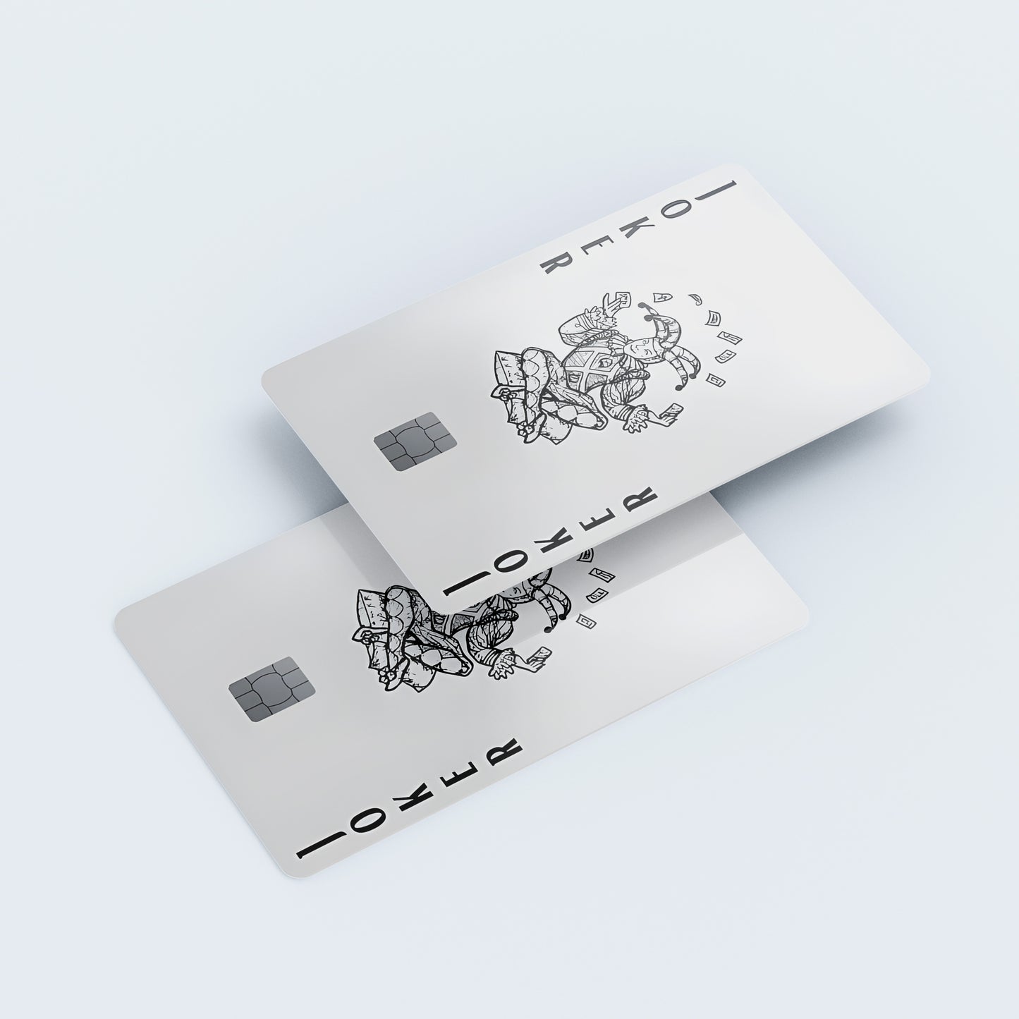 White Joker Custom Vinyl Credit Card Sticker by CC Wraps