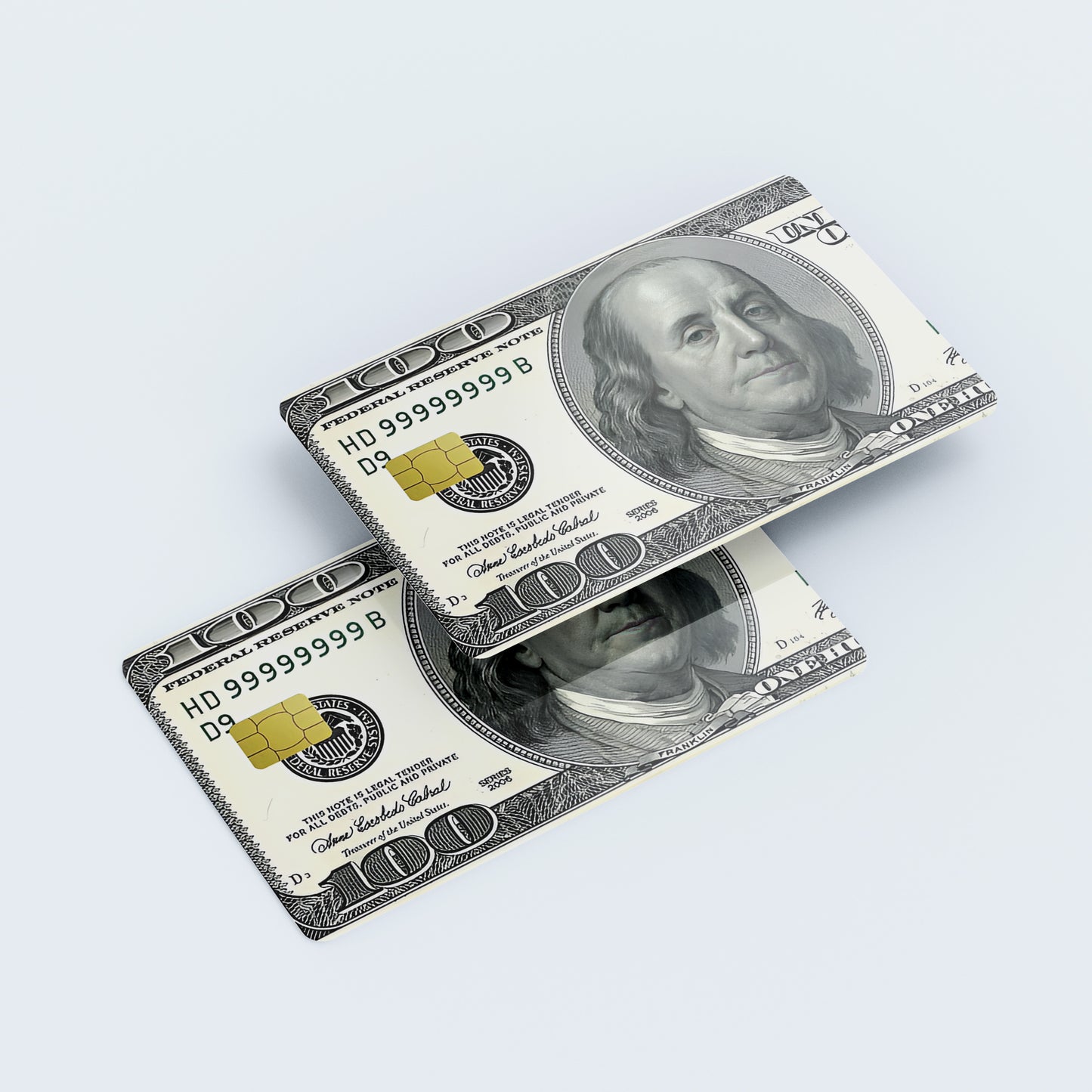 US $100 Custom Vinyl Credit Card Sticker by CC Wraps