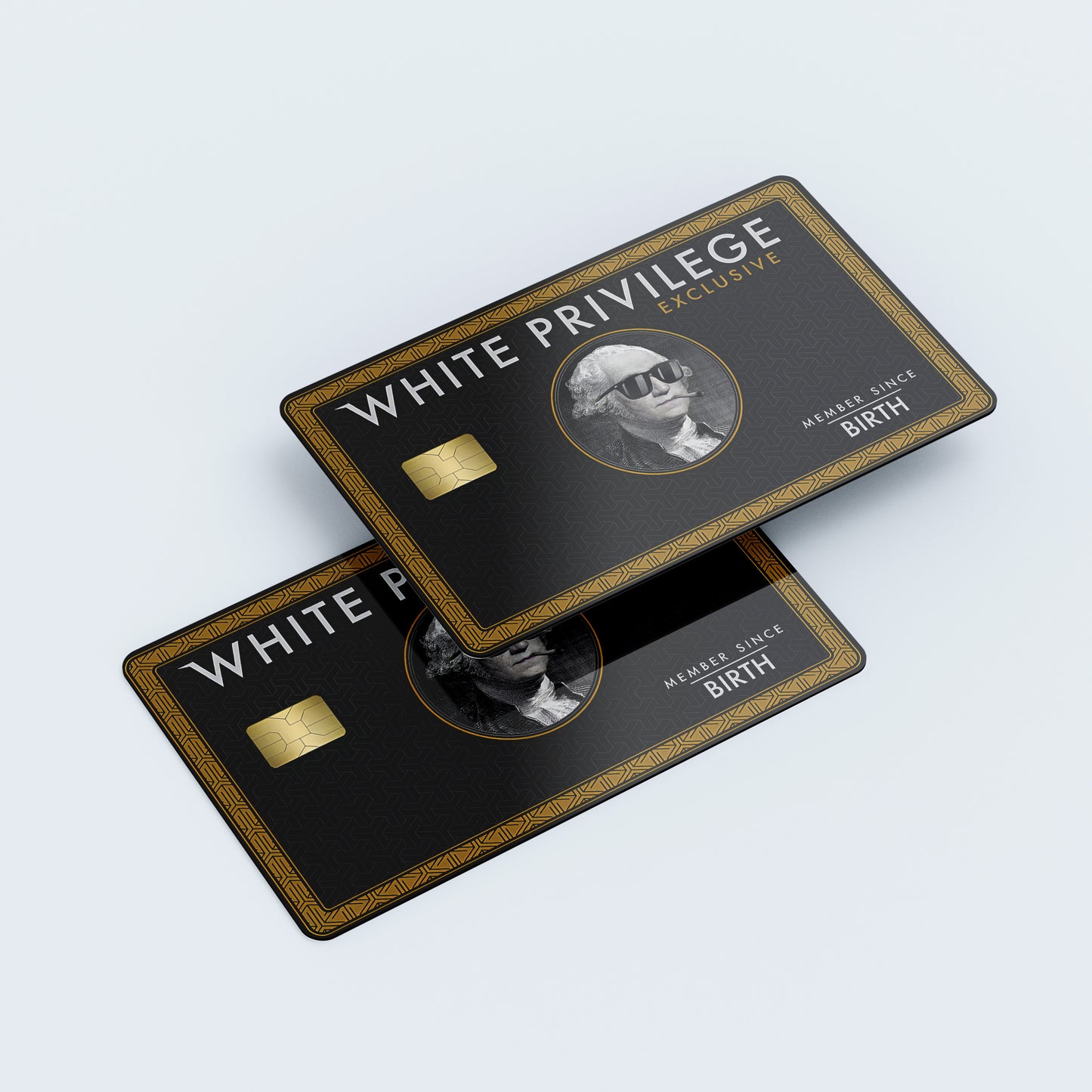 White Privilege Black Custom Vinyl Credit Card Sticker by CC Wraps
