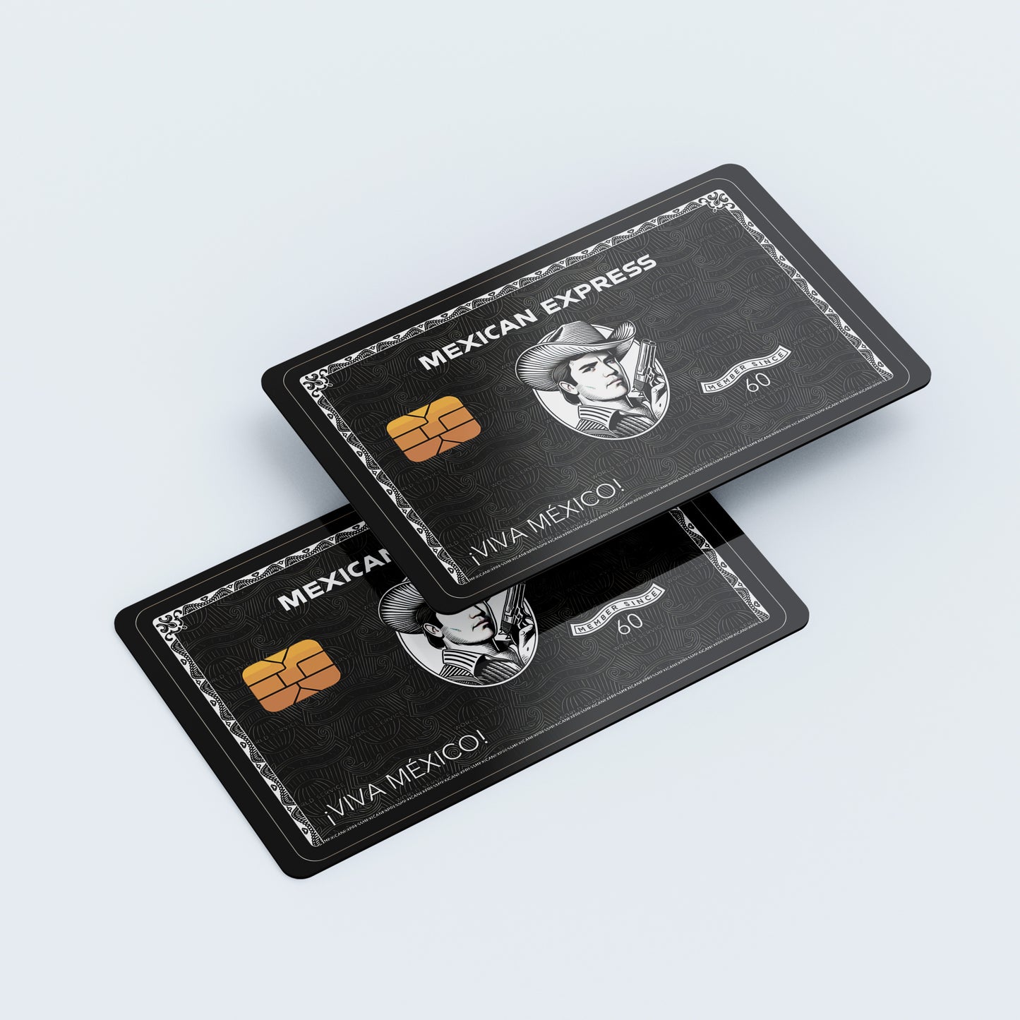 Mexican Express Black Custom Vinyl Credit Card Sticker by CC Wraps
