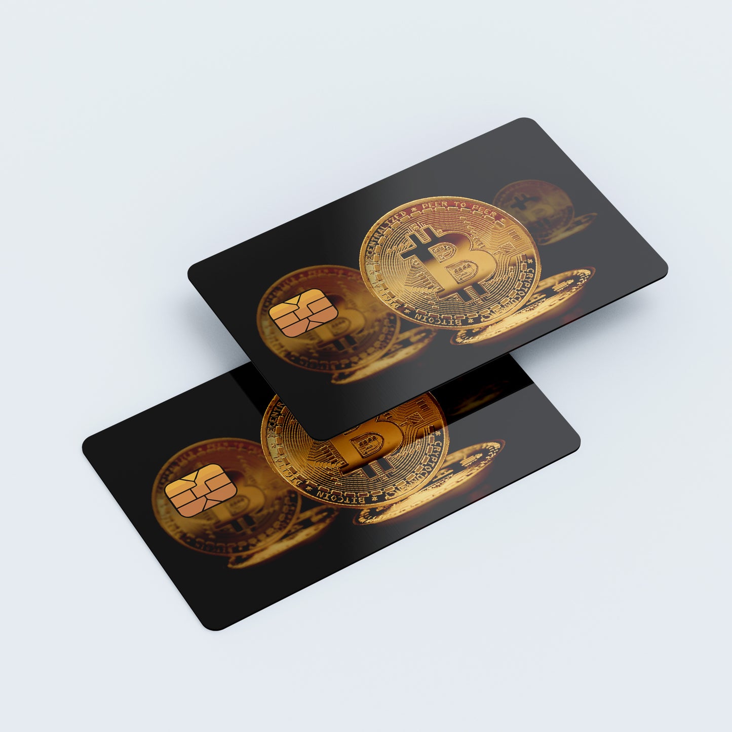 Bitcoin2 Gold Coin Custom Vinyl Credit Card Sticker by CC Wraps