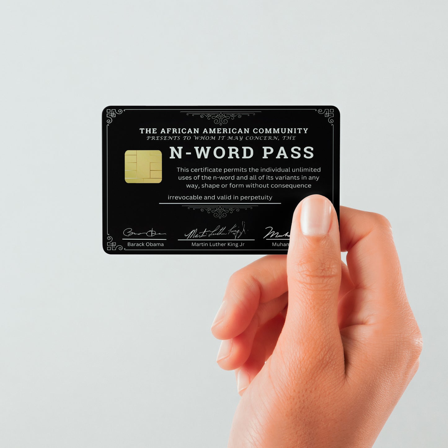 N-Word Pass Custom Vinyl Credit Card Sticker by CC Wraps