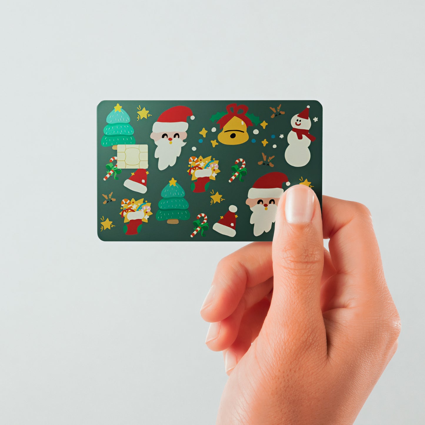 Merry Christmas Custom Vinyl Credit Card Sticker by CC Wraps