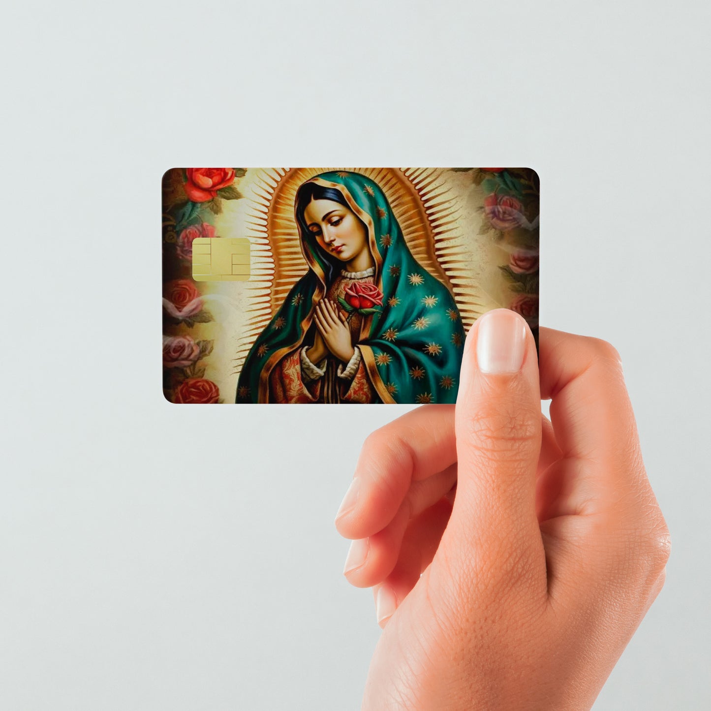 Virgin Mary Custom Vinyl Credit Card Sticker by CC Wraps