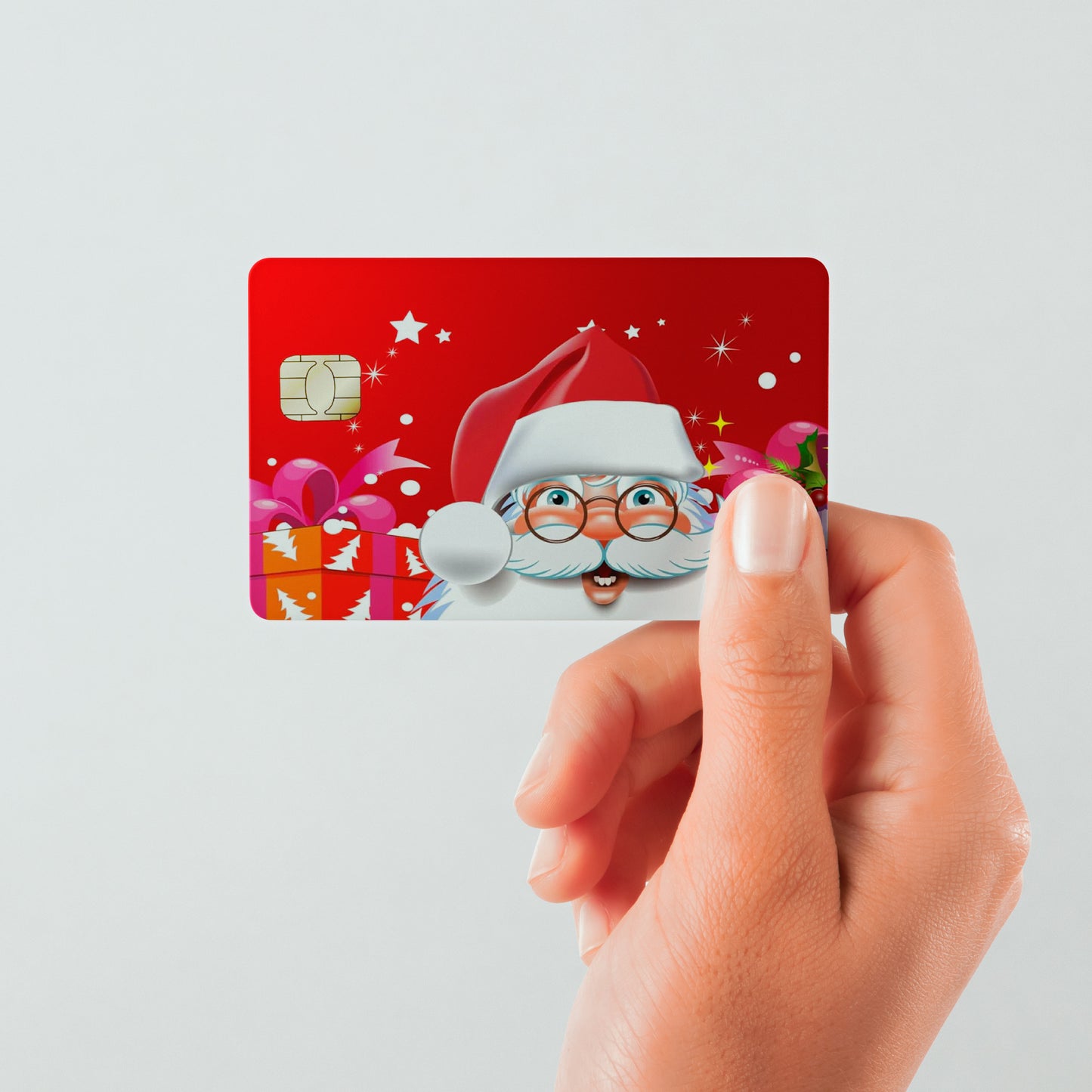 Santa's Christmas Custom Vinyl Credit Card Sticker by CC Wraps
