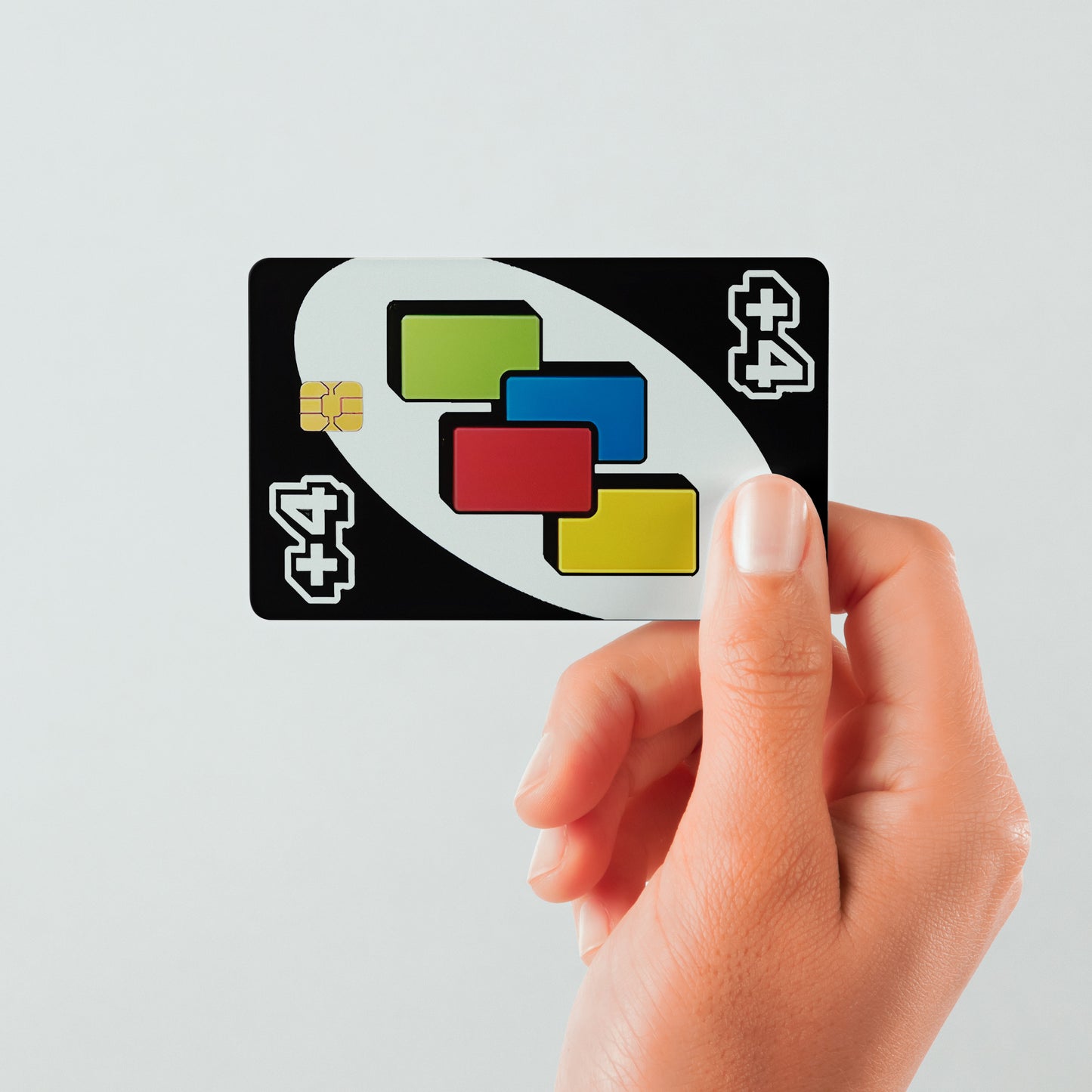 UNO Draw 4 Custom Vinyl Credit Card Sticker by CC Wraps
