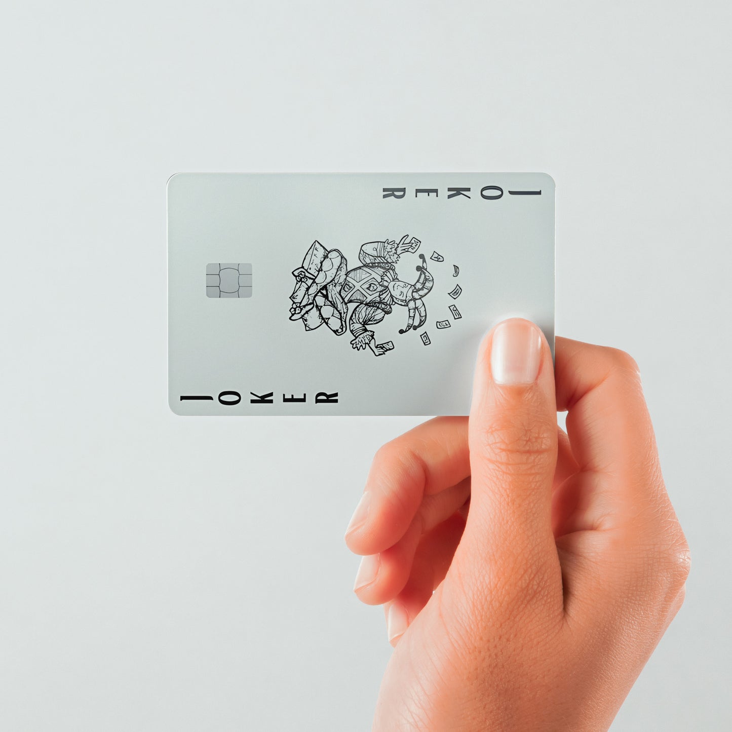 White Joker Custom Vinyl Credit Card Sticker by CC Wraps