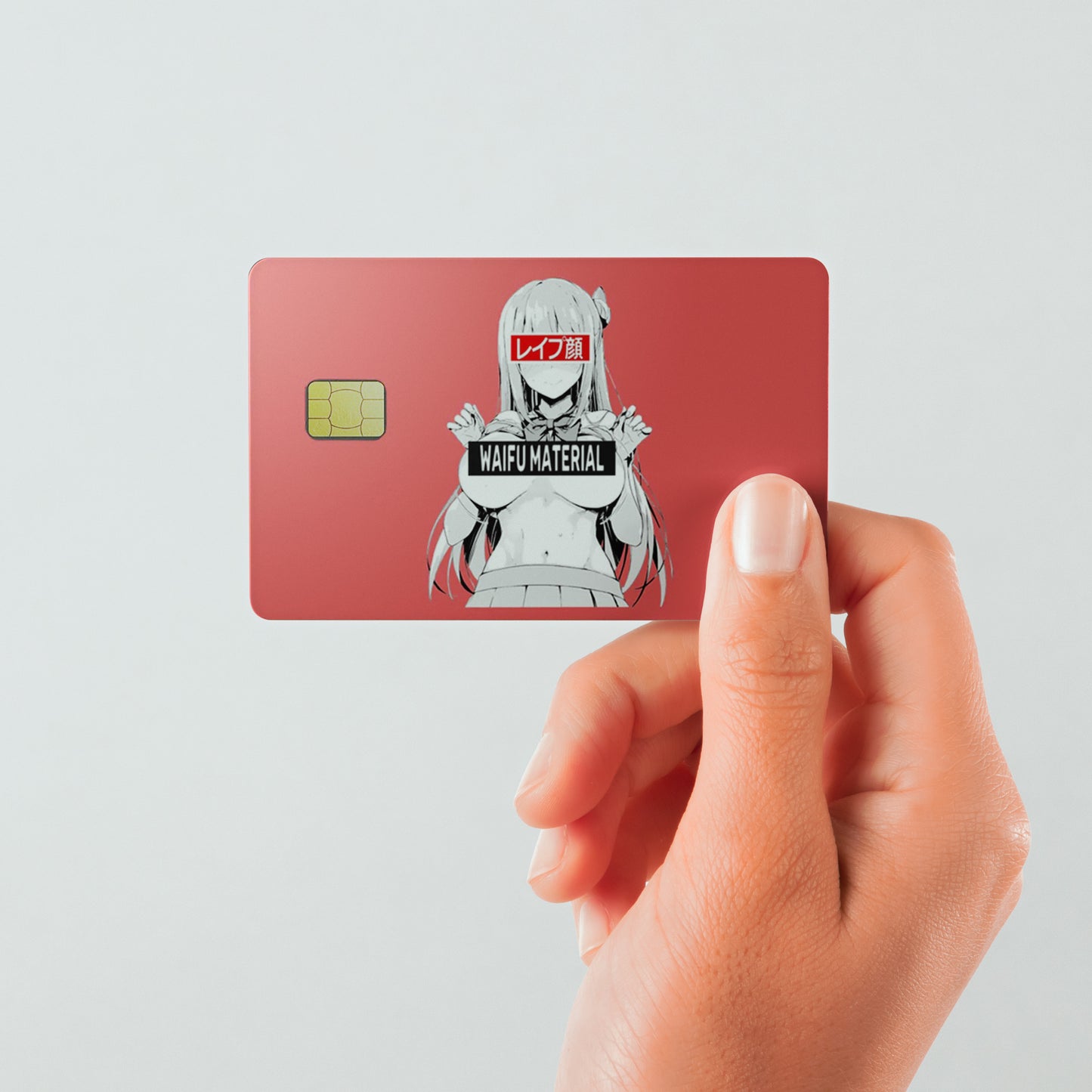 Waifu Material Custom Vinyl Credit Card Sticker by CC Wraps