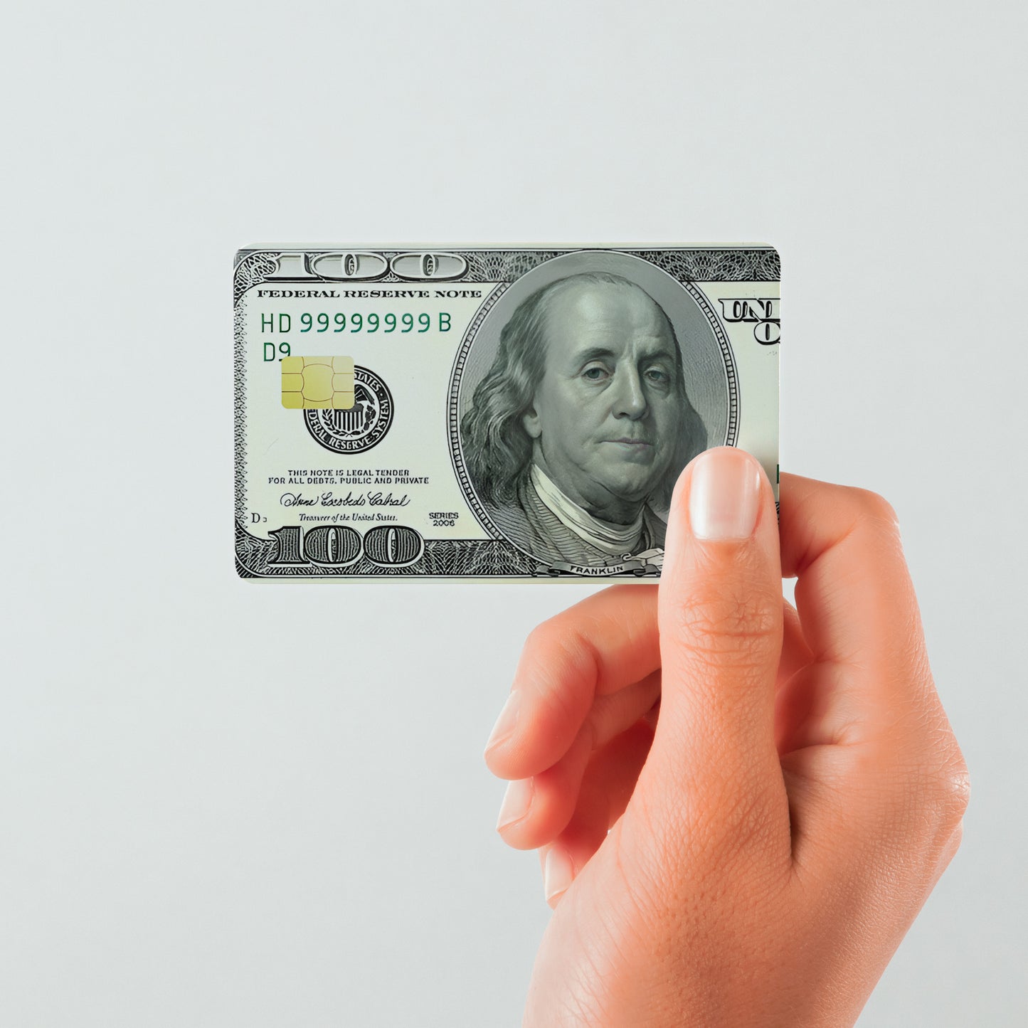 US $100 Custom Vinyl Credit Card Sticker by CC Wraps