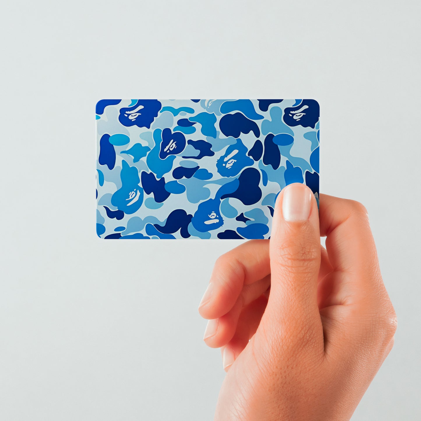 Blue Camo Custom Vinyl Credit Card Sticker by CC Wraps