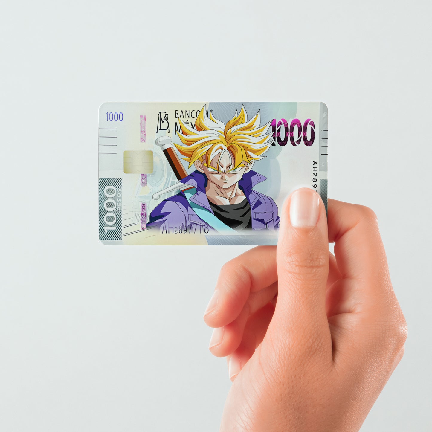 Dragon Ball Z Banco De Mexico Custom Vinyl Credit Card Sticker by CC Wraps